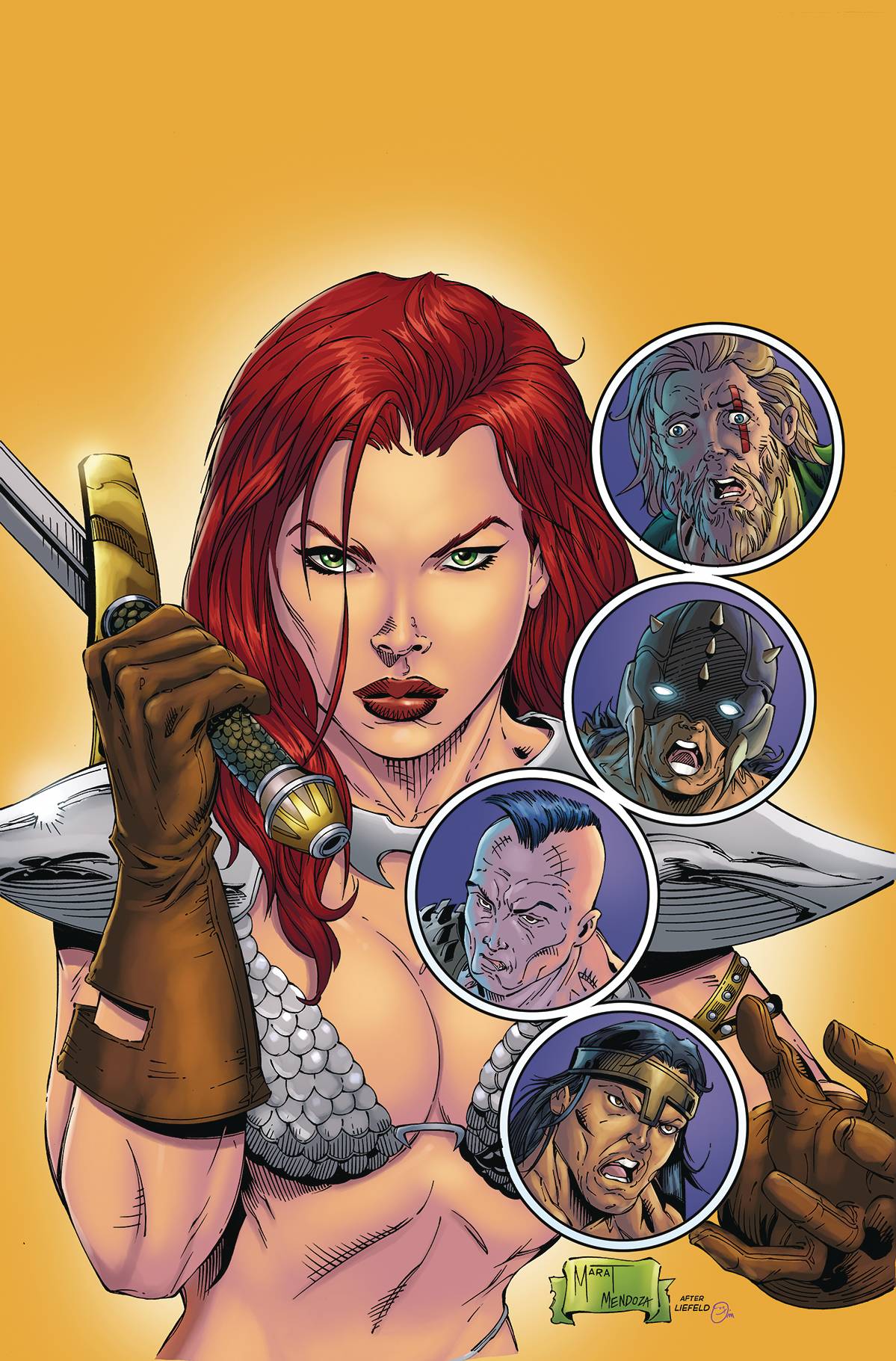 DYNAMITE COMIC BOOK VF/NM IMMORTAL RED SONJA #1 CVR W 10 COPY FOC INCV LIEFELD HOMAGE
