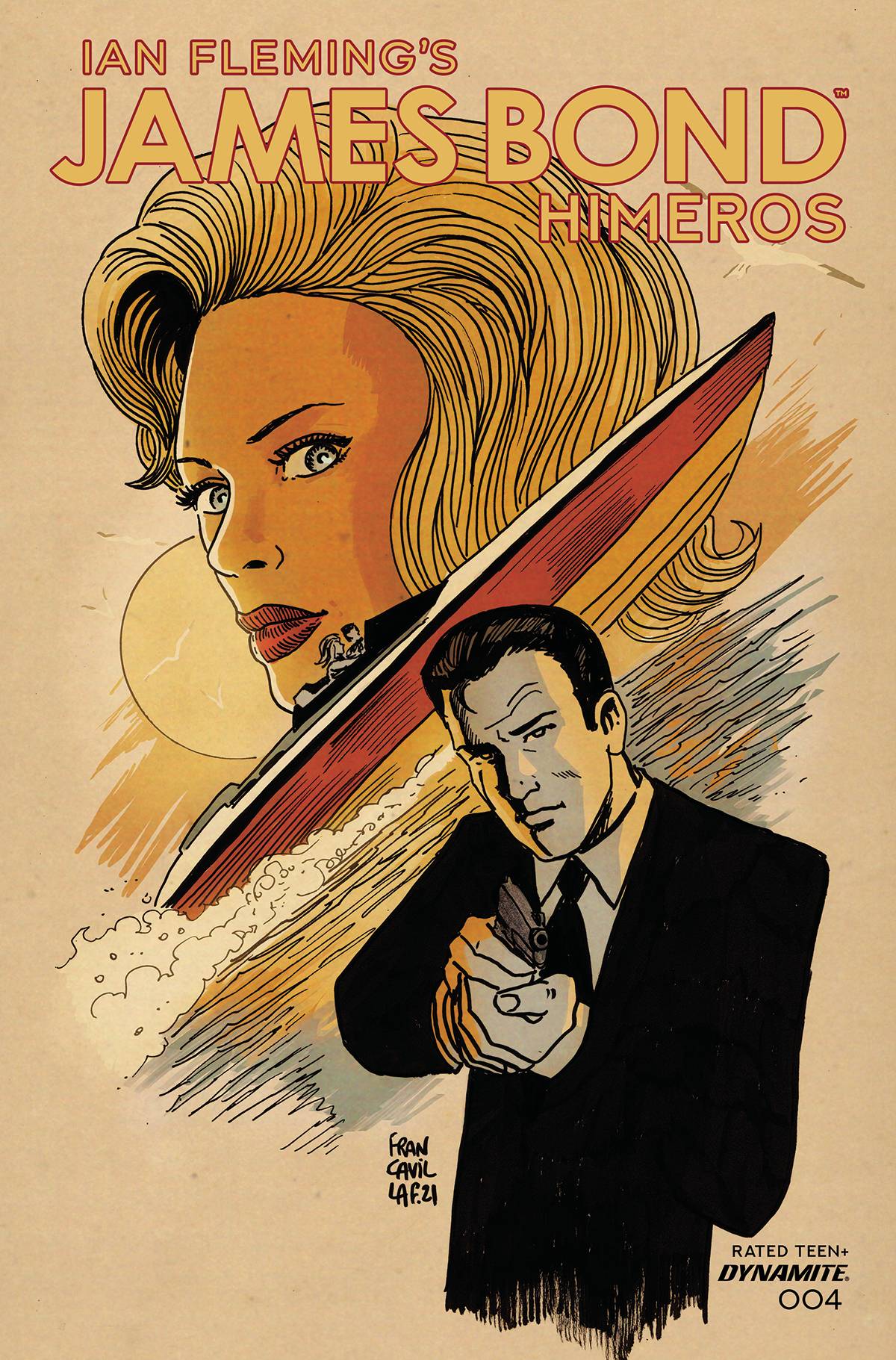 DYNAMITE COMIC BOOK VF/NM JAMES BOND HIMEROS #4 CVR A FRANCAVILLA