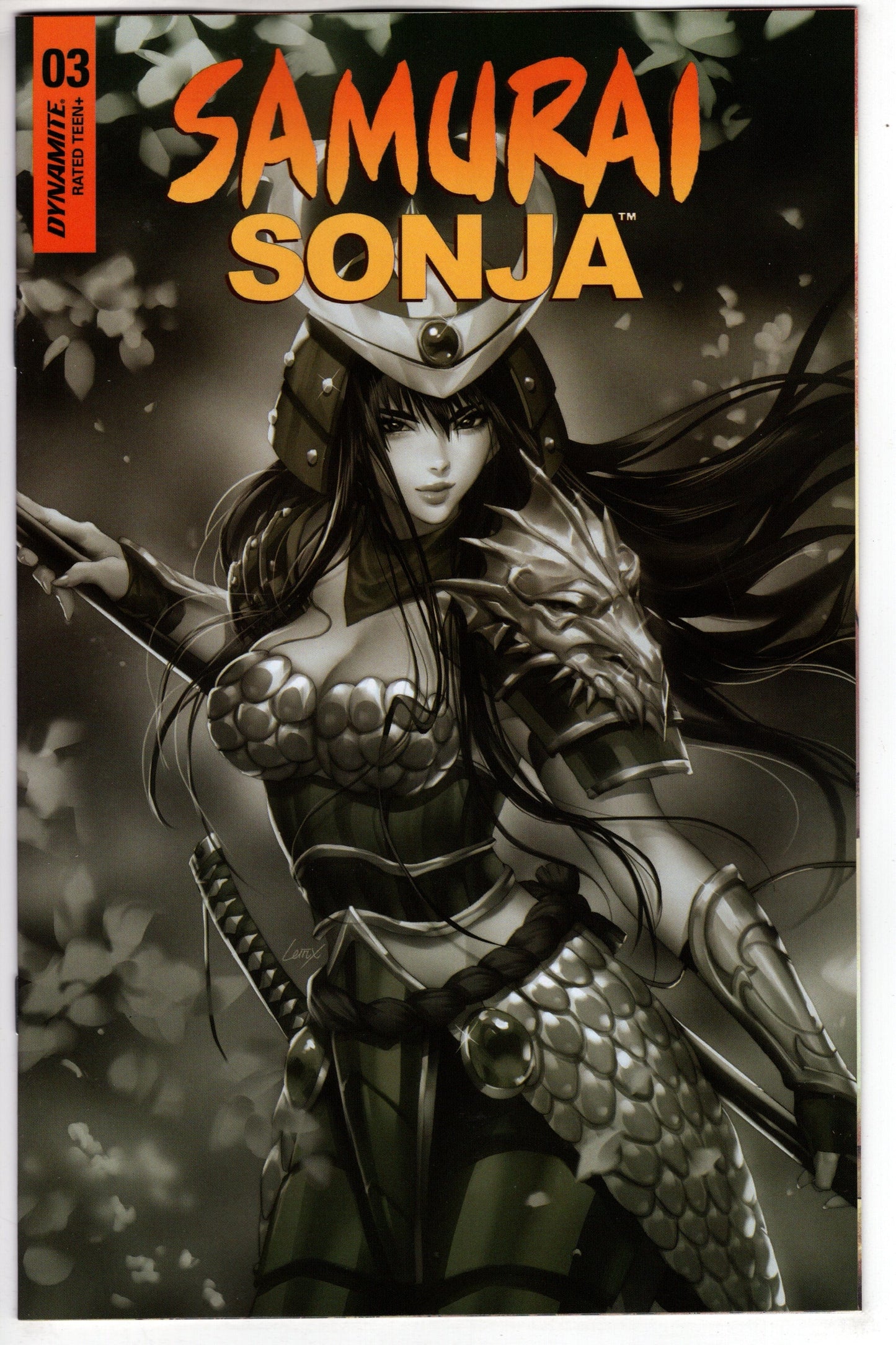 DYNAMITE COMIC BOOK VF/NM SAMURAI SONJA #3 CVR F 10 COPY INCV LEIRIX B&W