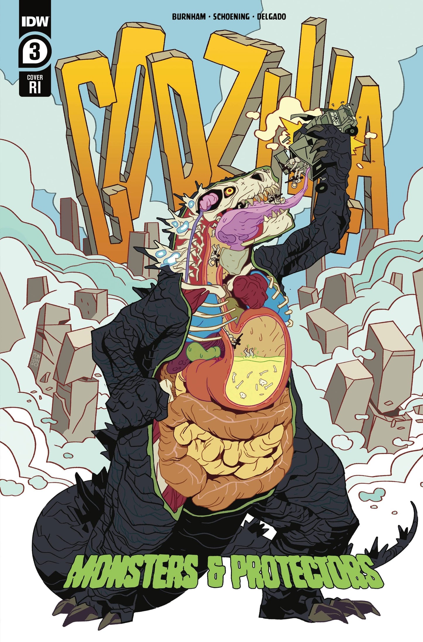 IDW PUBLISHING COMIC BOOK GODZILLA MONSTERS & PROTECTORS #3 (OF 5) 10 COPY MONLONGO IN