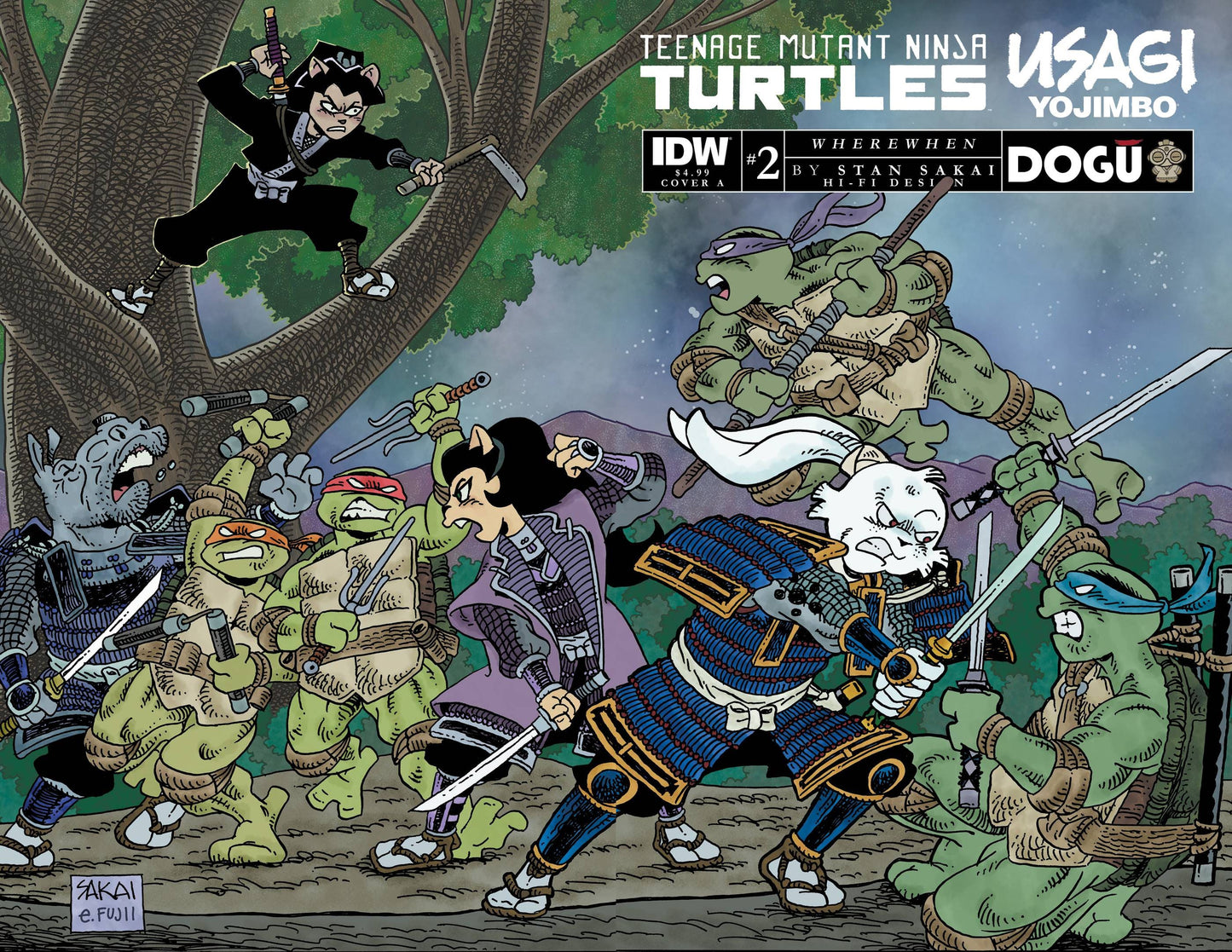 IDW PUBLISHING COMIC BOOK TMNT USAGI YOJIMBO WHEREWHEN #2 CVR A SAKAI