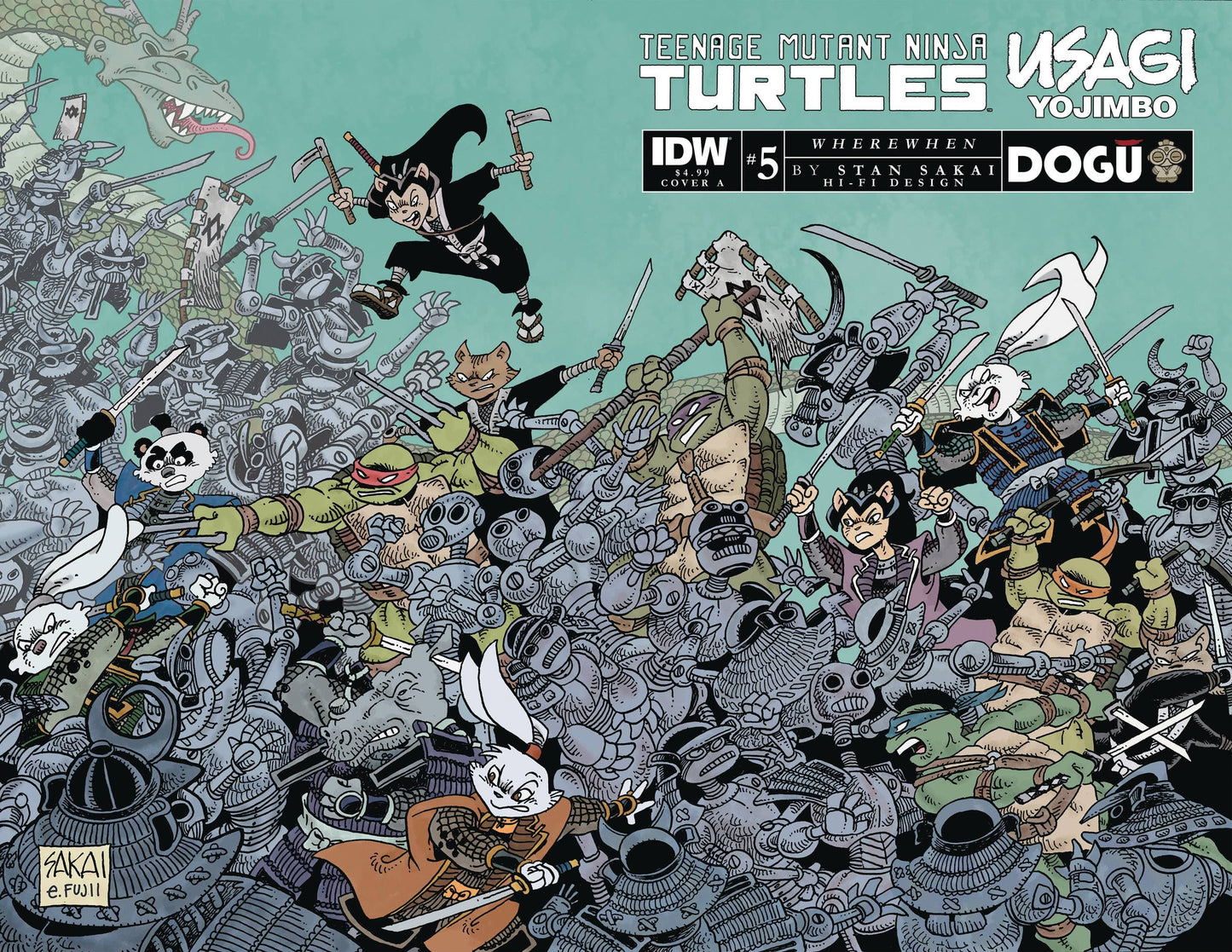 IDW PUBLISHING COMIC BOOK TMNT USAGI YOJIMBO WHEREWHEN #5 CVR A SAKAI