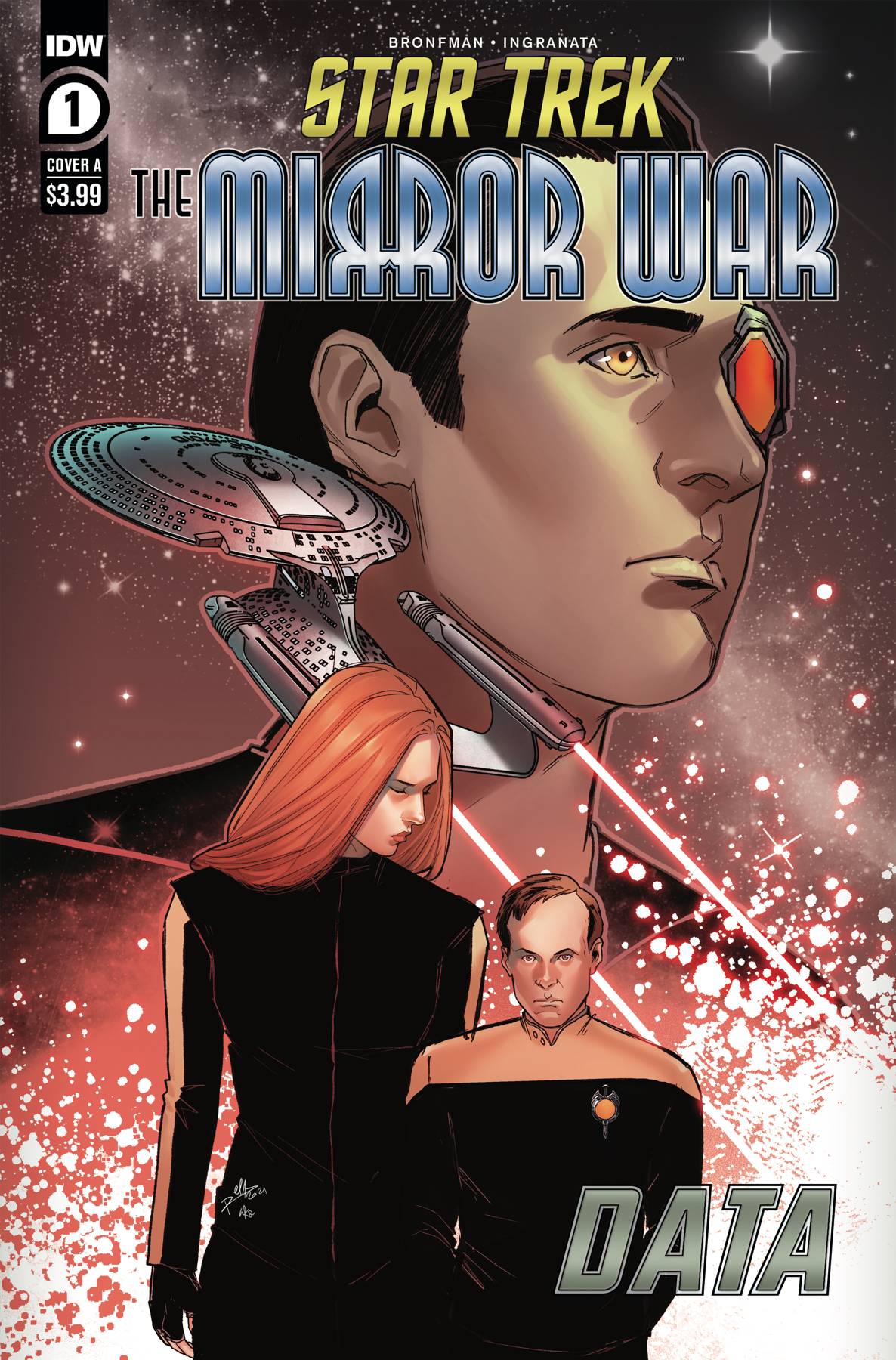 IDW PUBLISHING COMIC BOOK VF/NM STAR TREK MIRROR WAR DATA #1 CVR A INGRANATA