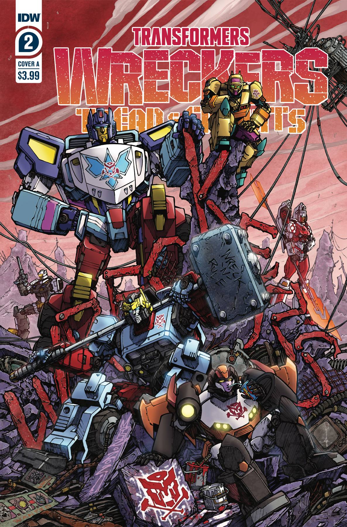 IDW PUBLISHING COMIC BOOK VF/NM TRANSFORMERS WRECKERS TREAD & CIRCUITS #2 (OF 4) CVR A MILNE