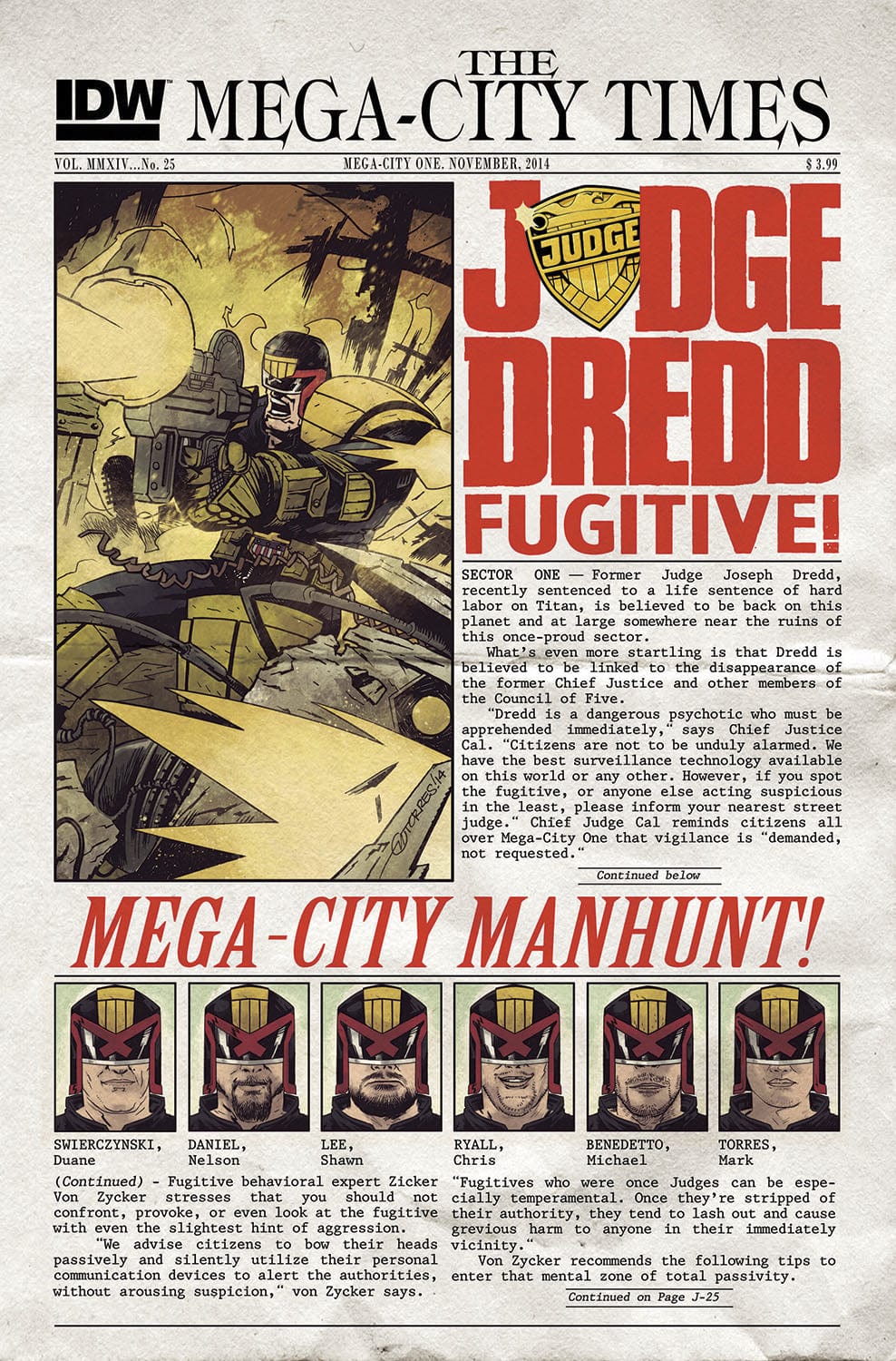 IDW PUBLISHING Comics VF/NM JUDGE DREDD #25