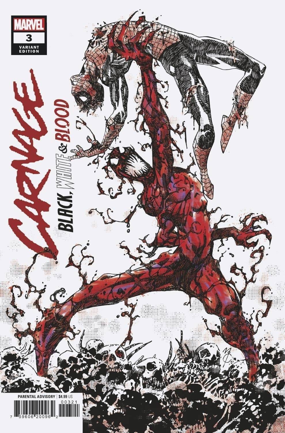 IMAGE COMICS COMIC BOOK CARNAGE BLACK WHITE AND BLOOD #3 (OF 4) MCCREA VAR