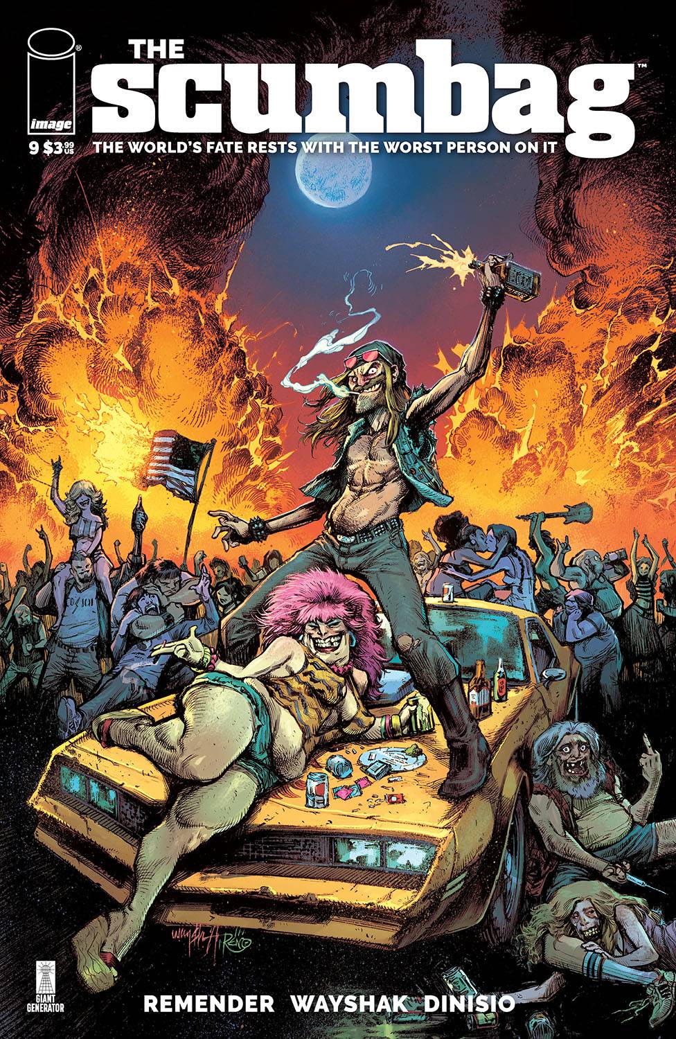 IMAGE COMICS COMIC BOOK SCUMBAG #9 CVR B WAYSHAK & DINISIO (MR)