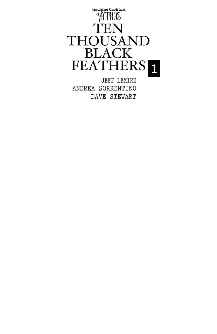 IMAGE COMICS COMIC BOOK VF/NM BONE ORCHARD BLACK FEATHERS #1 CVR D BLANK SKETCH CVR (MR)