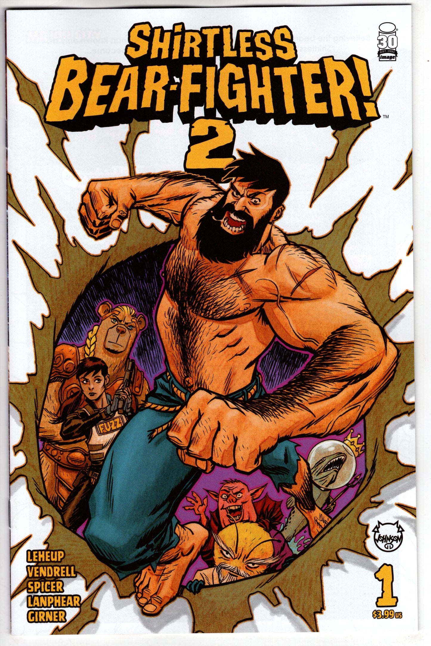 IMAGE COMICS COMIC BOOKS SHIRTLESS BEAR-FIGHTER 2 #1 (OF 7) CVR A JOHNSON