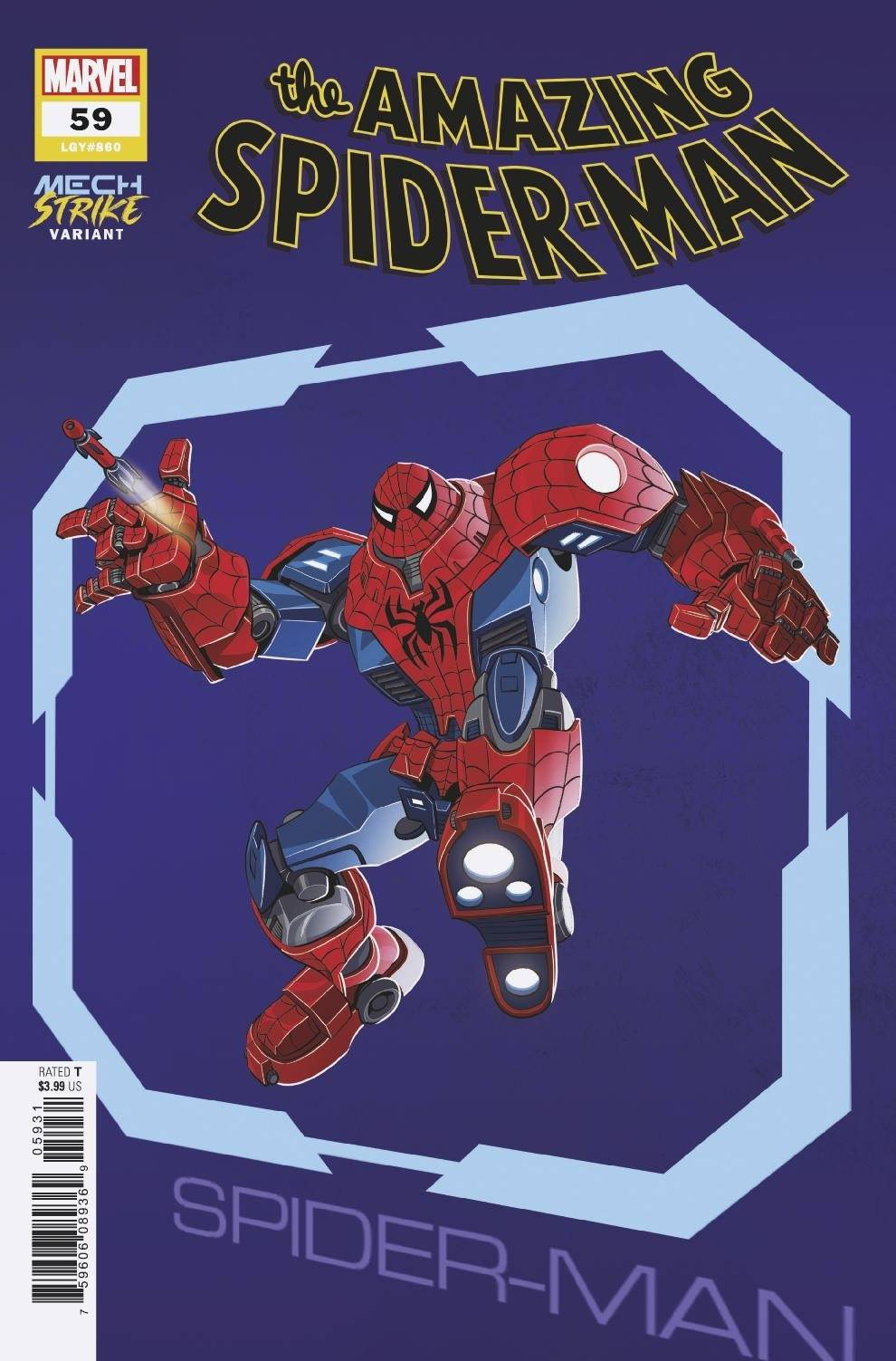 MARVEL COMICS COMIC BOOK AMAZING SPIDER-MAN #59 CASTELLANI AVENGERS MECH STRIKE VAR