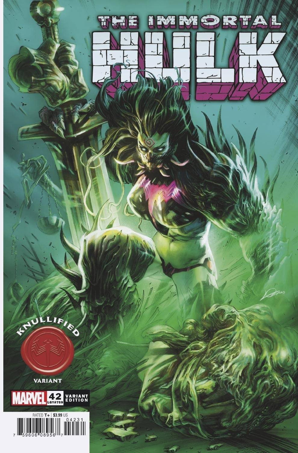MARVEL COMICS COMIC BOOK IMMORTAL HULK #42 LOZANO KNULLIFIED VAR