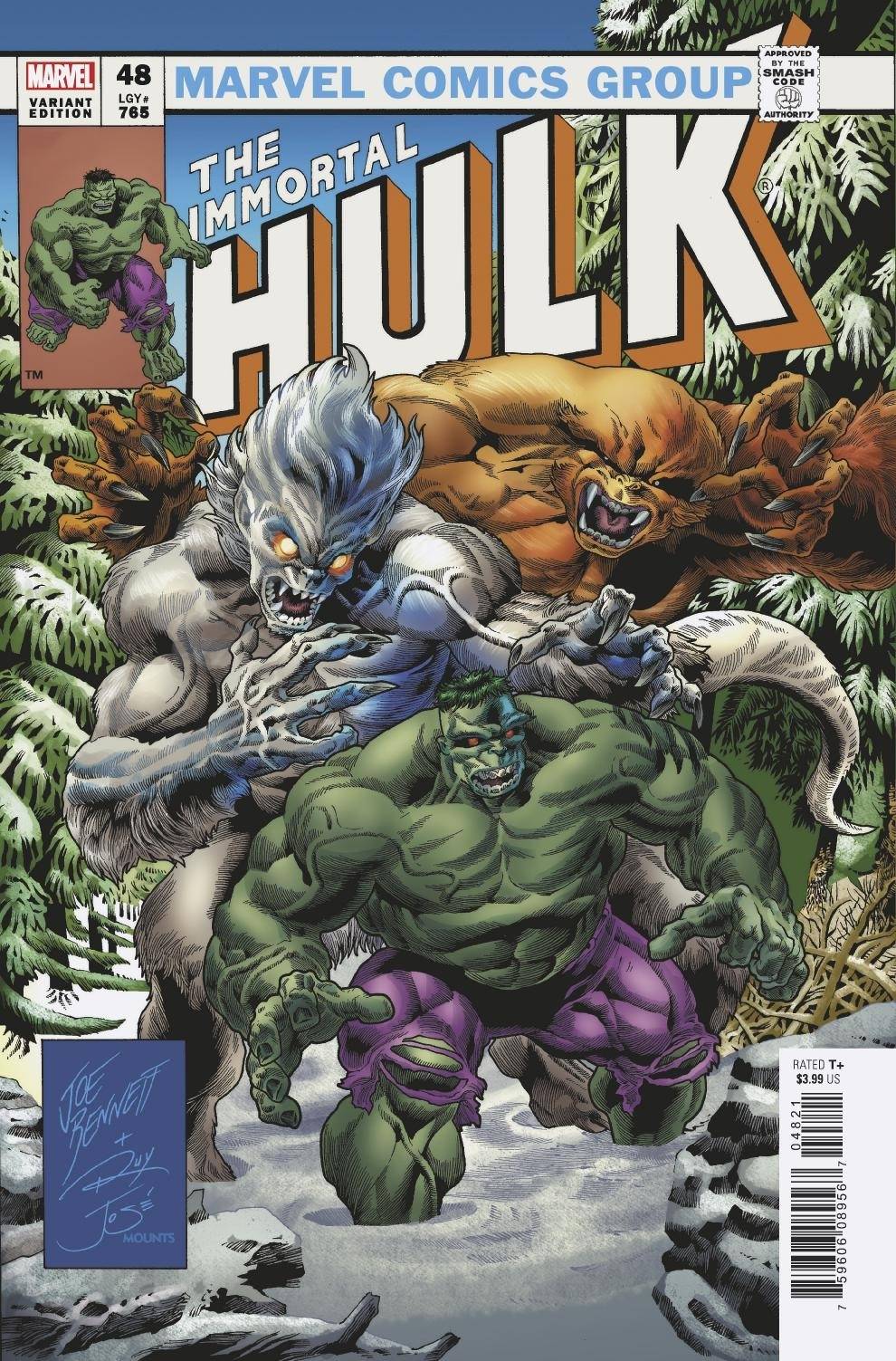 MARVEL COMICS COMIC BOOK IMMORTAL HULK #48 BENNETT HOMAGE VAR