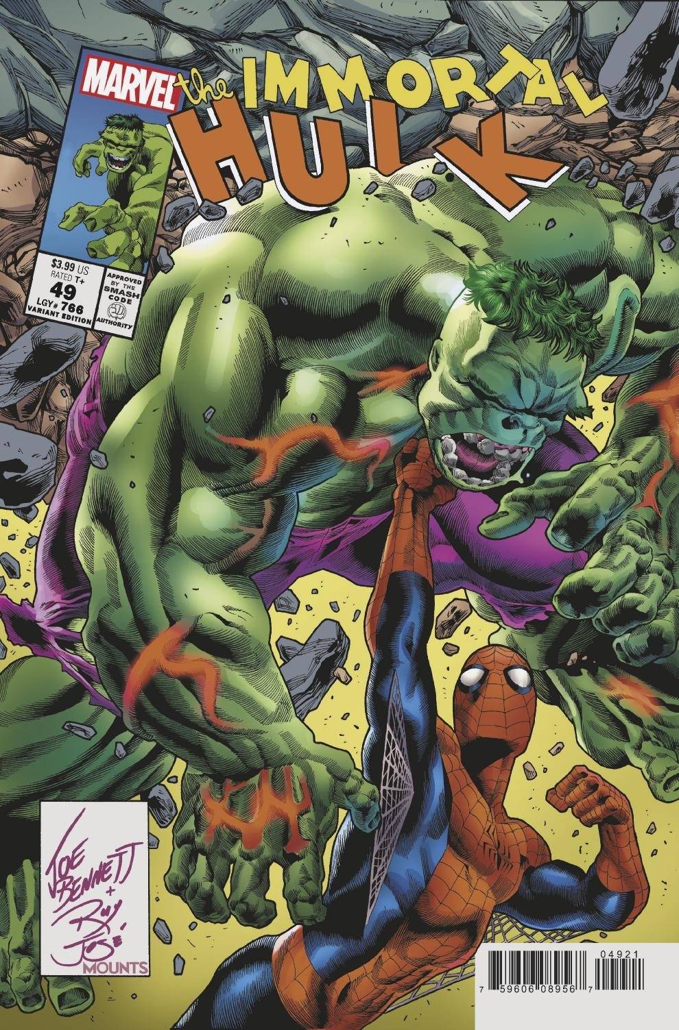 MARVEL COMICS COMIC BOOK IMMORTAL HULK #49 BENNETT HOMAGE VAR