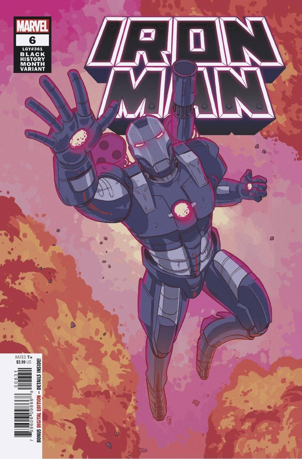 MARVEL COMICS COMIC BOOK IRON MAN #6 SOUZA WAR MACHINE BLACK HISTORY MONTH VAR