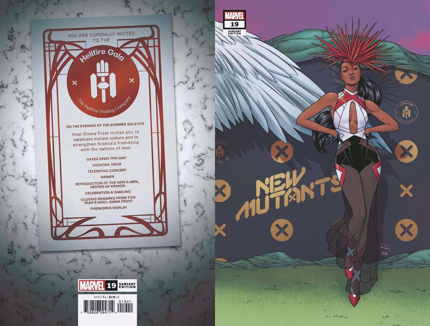 MARVEL COMICS COMIC BOOK NEW MUTANTS #19 DAUTERMAN CONNECTING VAR GALA