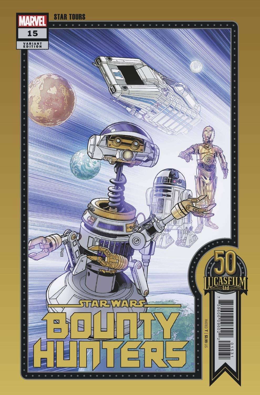 MARVEL COMICS COMIC BOOK STAR WARS BOUNTY HUNTERS #15 SPROUSE LUCASFILM 50TH VAR WOBH