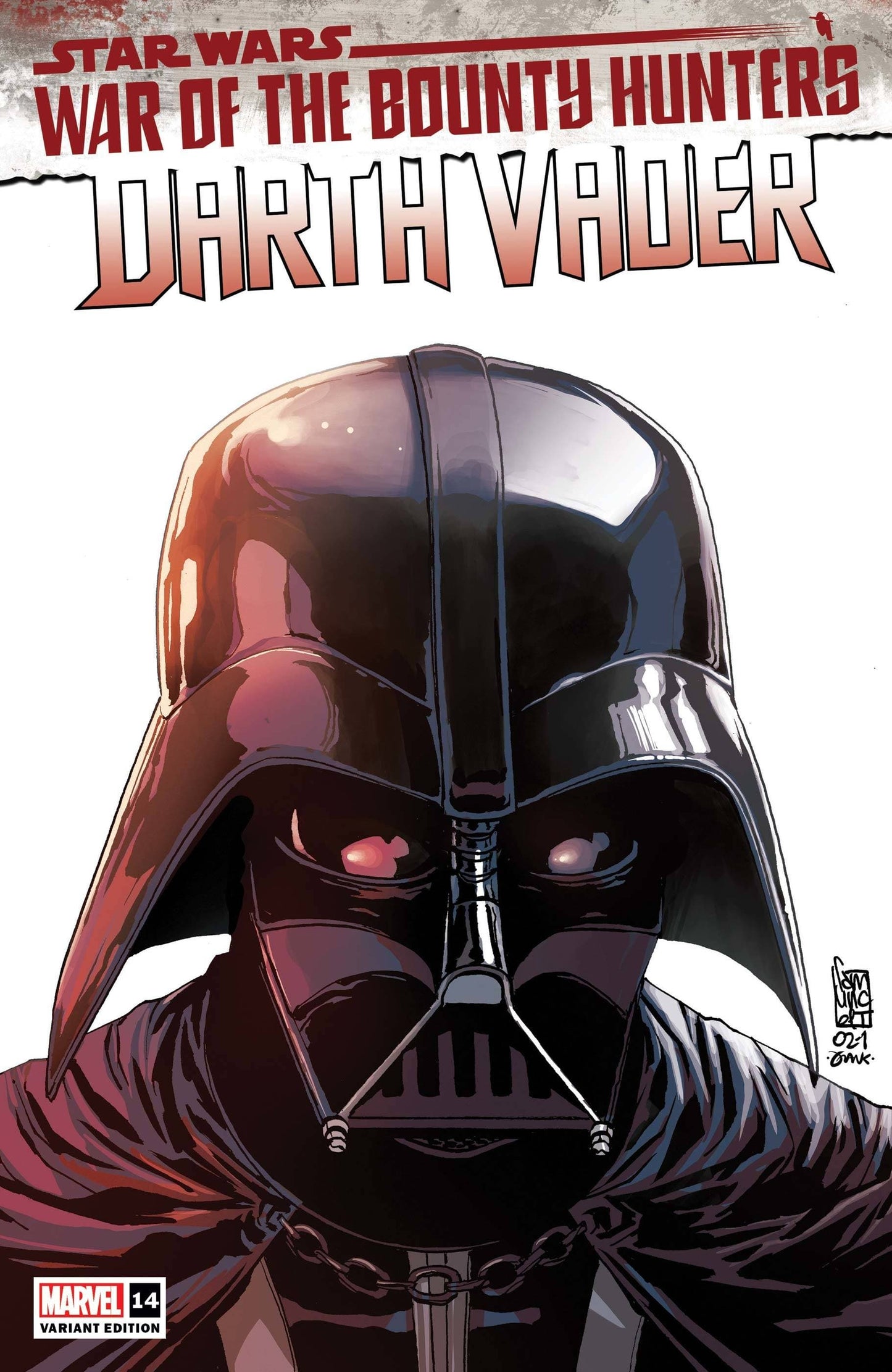 MARVEL COMICS COMIC BOOK STAR WARS DARTH VADER #14 CAMUNCOLI HEADSHOT VAR WOBH