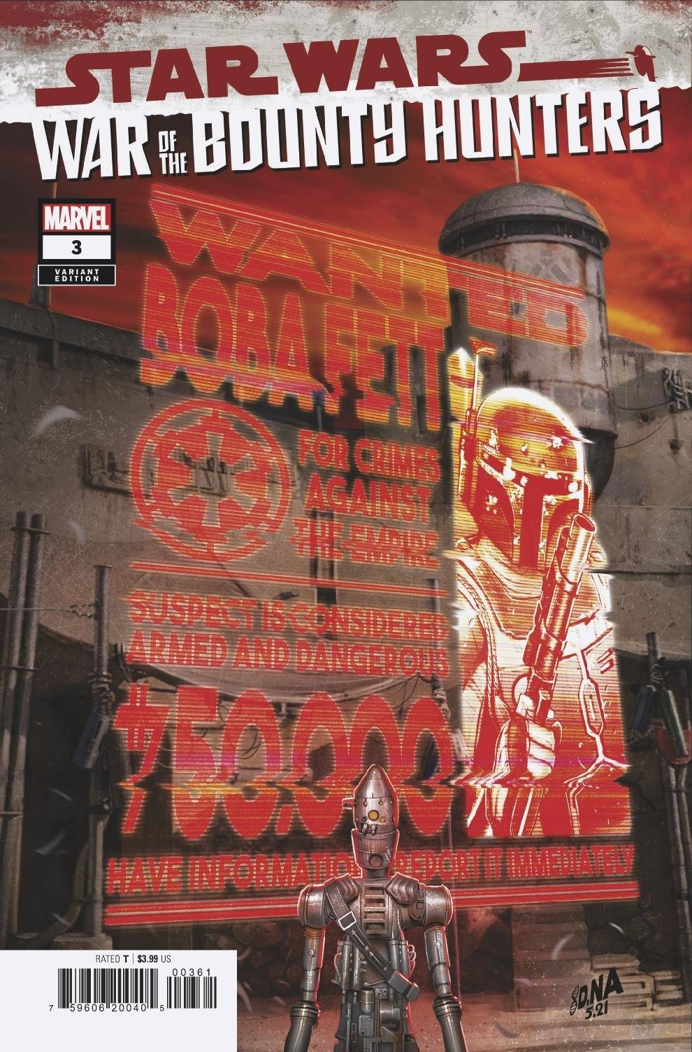 MARVEL COMICS COMIC BOOK STAR WARS WAR BOUNTY HUNTERS #3 (OF 5) WANTED POSTER VAR