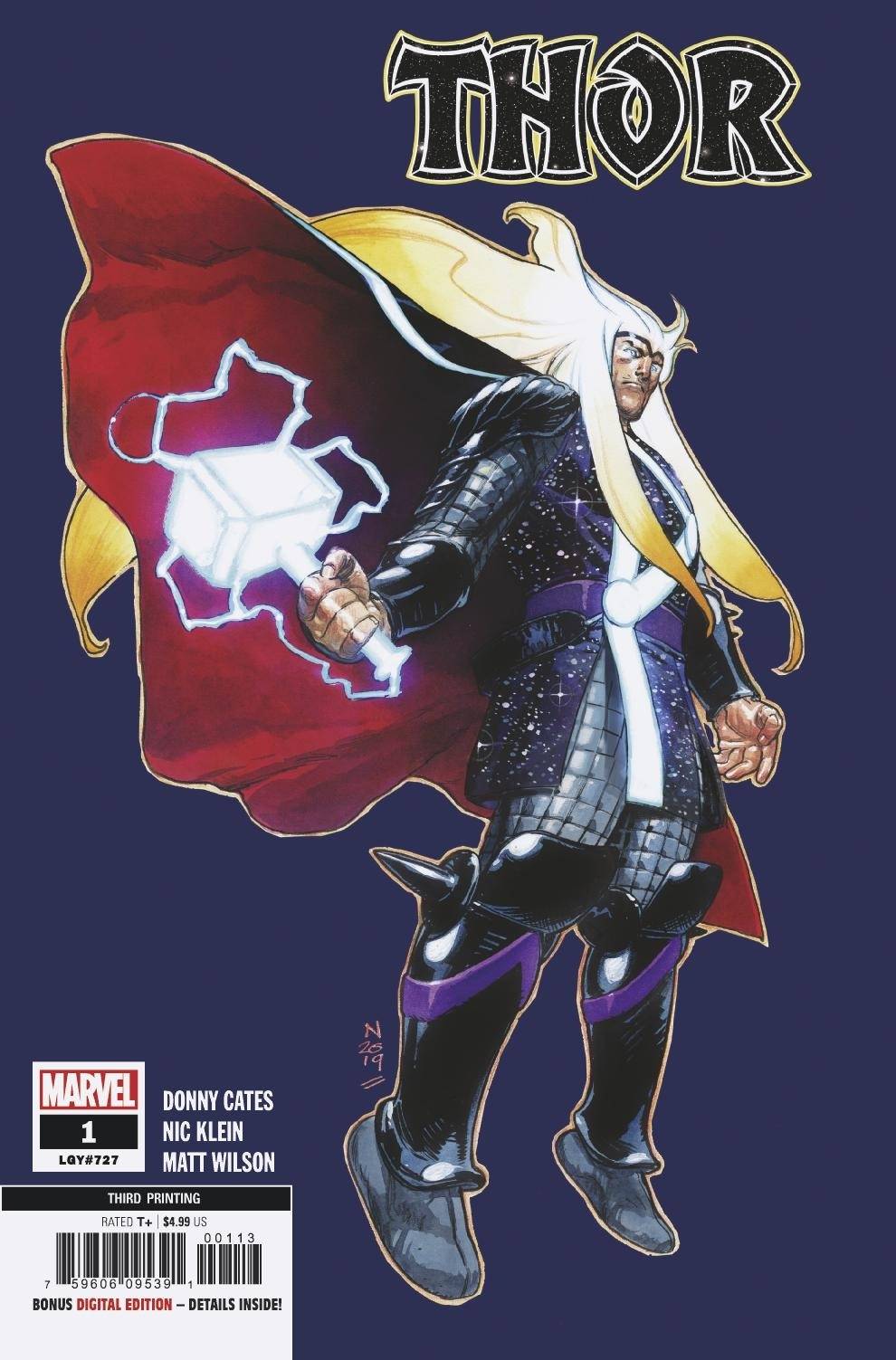 MARVEL COMICS COMIC BOOK THOR #1 3RD PTG KLEIN VAR