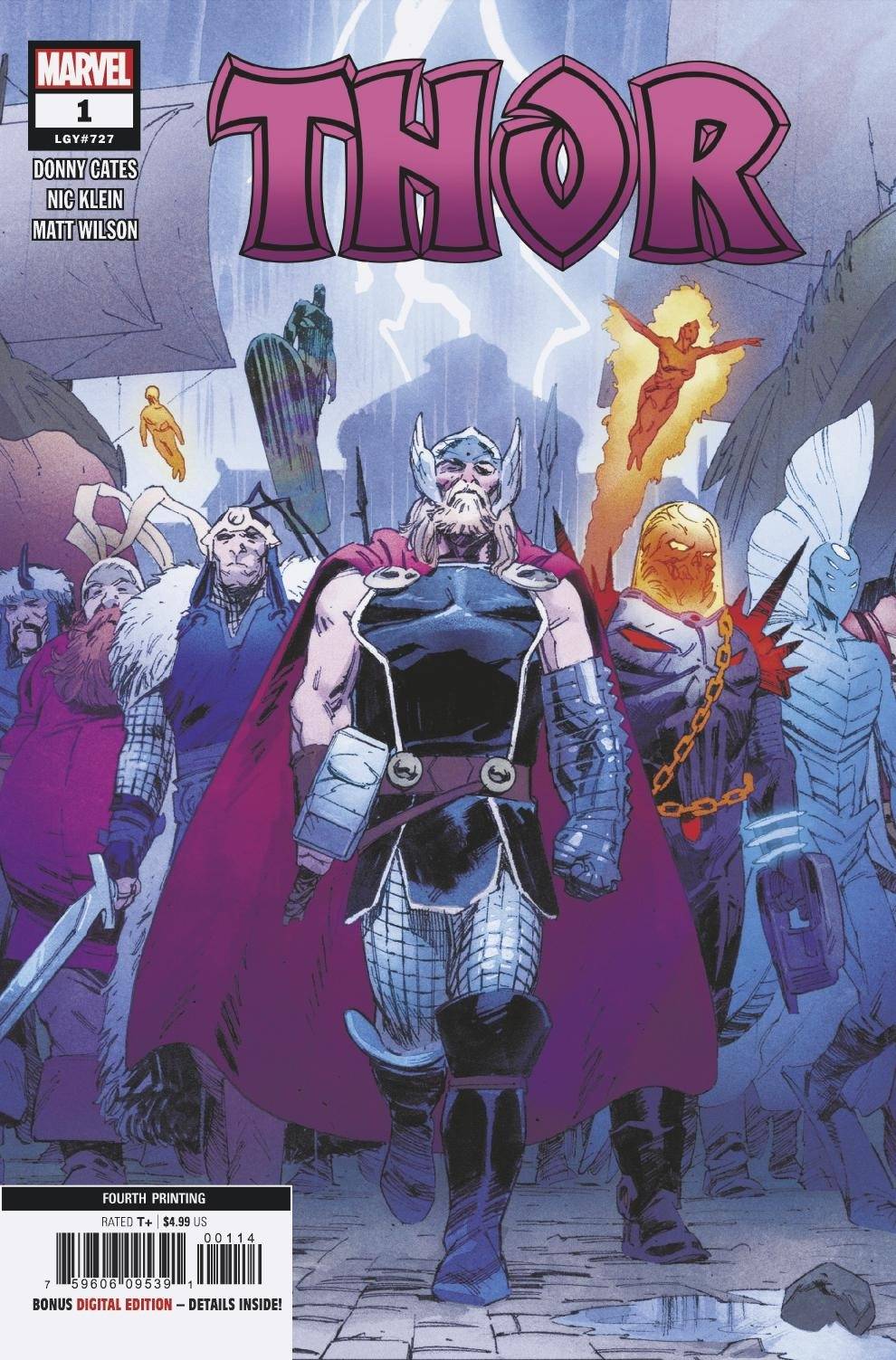 MARVEL COMICS COMIC BOOK THOR #1 4TH PTG VAR