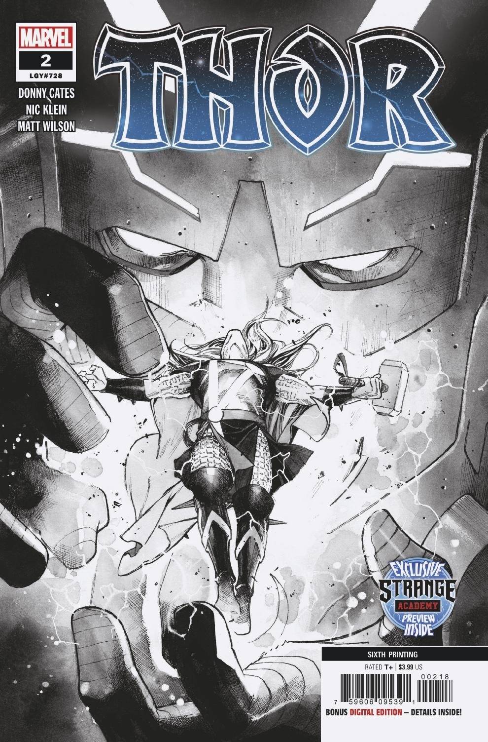 MARVEL COMICS COMIC BOOK THOR #2 6TH PTG COIPEL VAR
