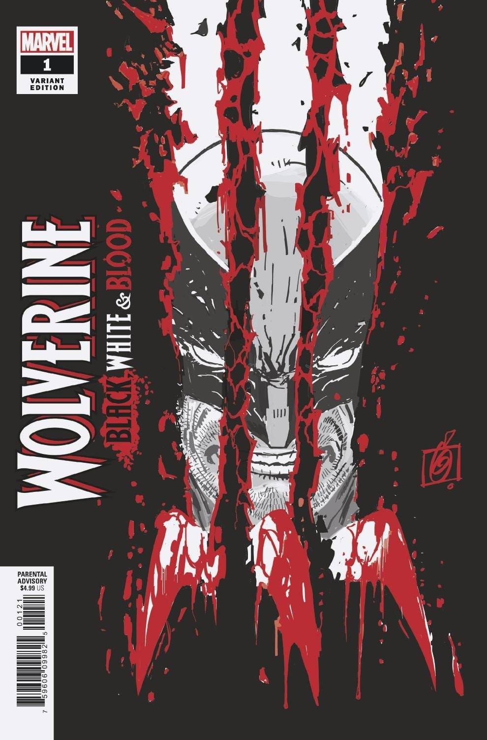 MARVEL COMICS comic book WOLVERINE BLACK WHITE BLOOD #1 (OF 4) GARNEY VAR