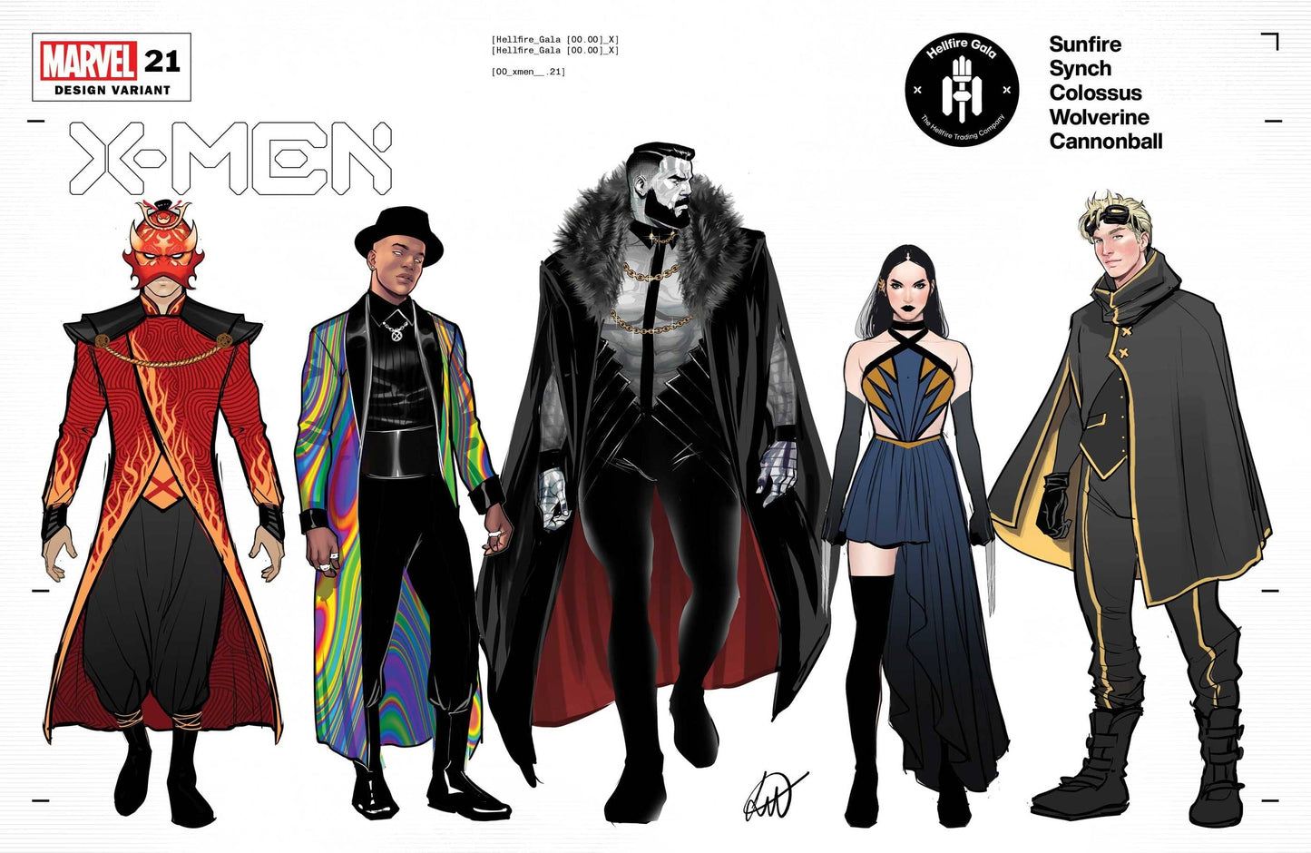 MARVEL COMICS COMIC BOOK X-MEN #21 WERNECK CHARACTER DESIGN VAR