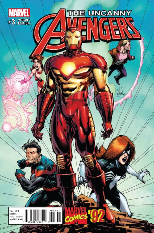MARVEL COMICS Comics NM/VF UNCANNY AVENGERS #3 PORTACIO MARVEL 92 VAR