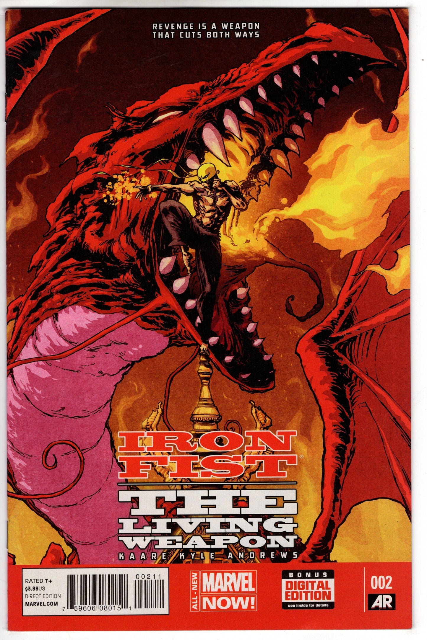 MARVEL COMICS Comics VF+ IRON FIST LIVING WEAPON #2 ANMN