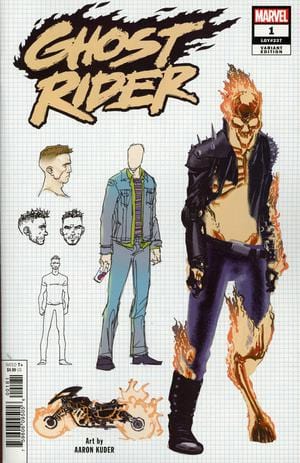 MARVEL COMICS MARVEL COMICS GHOST RIDER #1 KUDER DESIGN VAR