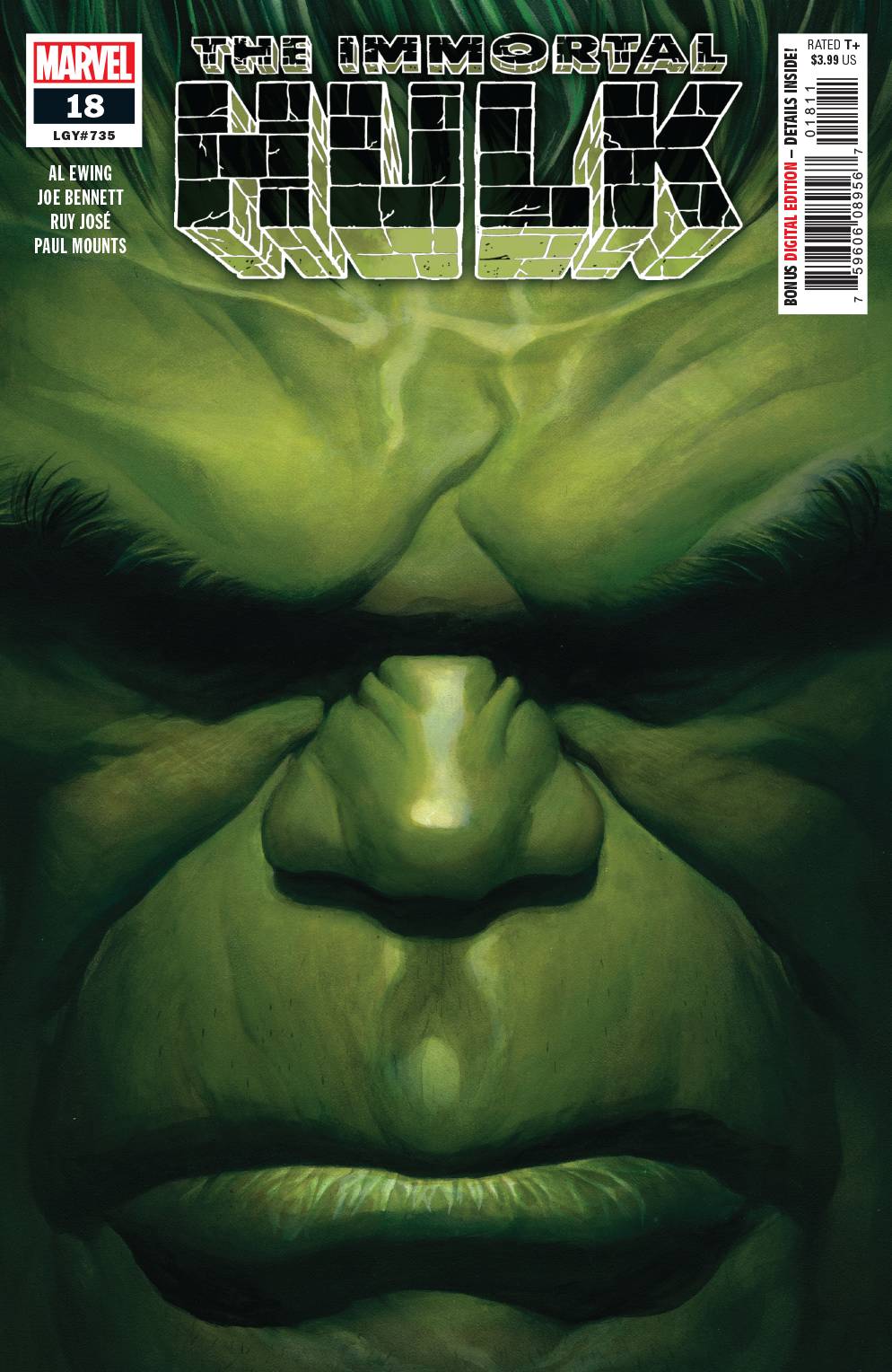 MARVEL COMICS MARVEL COMICS IMMORTAL HULK #18