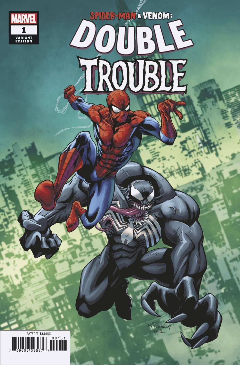 MARVEL COMICS MARVEL COMICS SPIDER-MAN & VENOM DOUBLE TROUBLE #1 (OF 4) LUBERA VAR