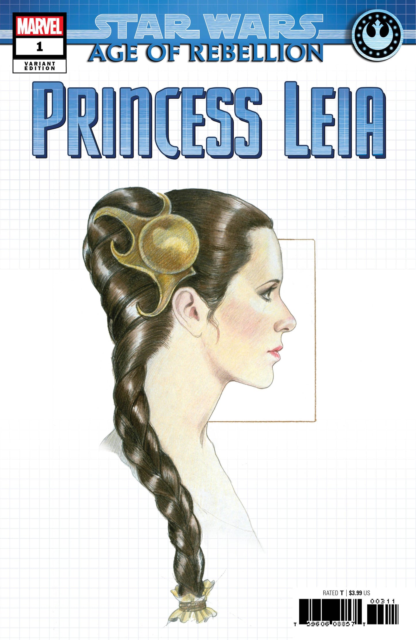 MARVEL COMICS MARVEL COMICS STAR WARS AOR PRINCESS LEIA #1 CONCEPT VAR
