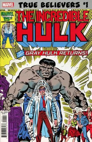 MARVEL COMICS MARVEL COMICS TRUE BELIEVERS HULK GRAY HULK RETURNS #1