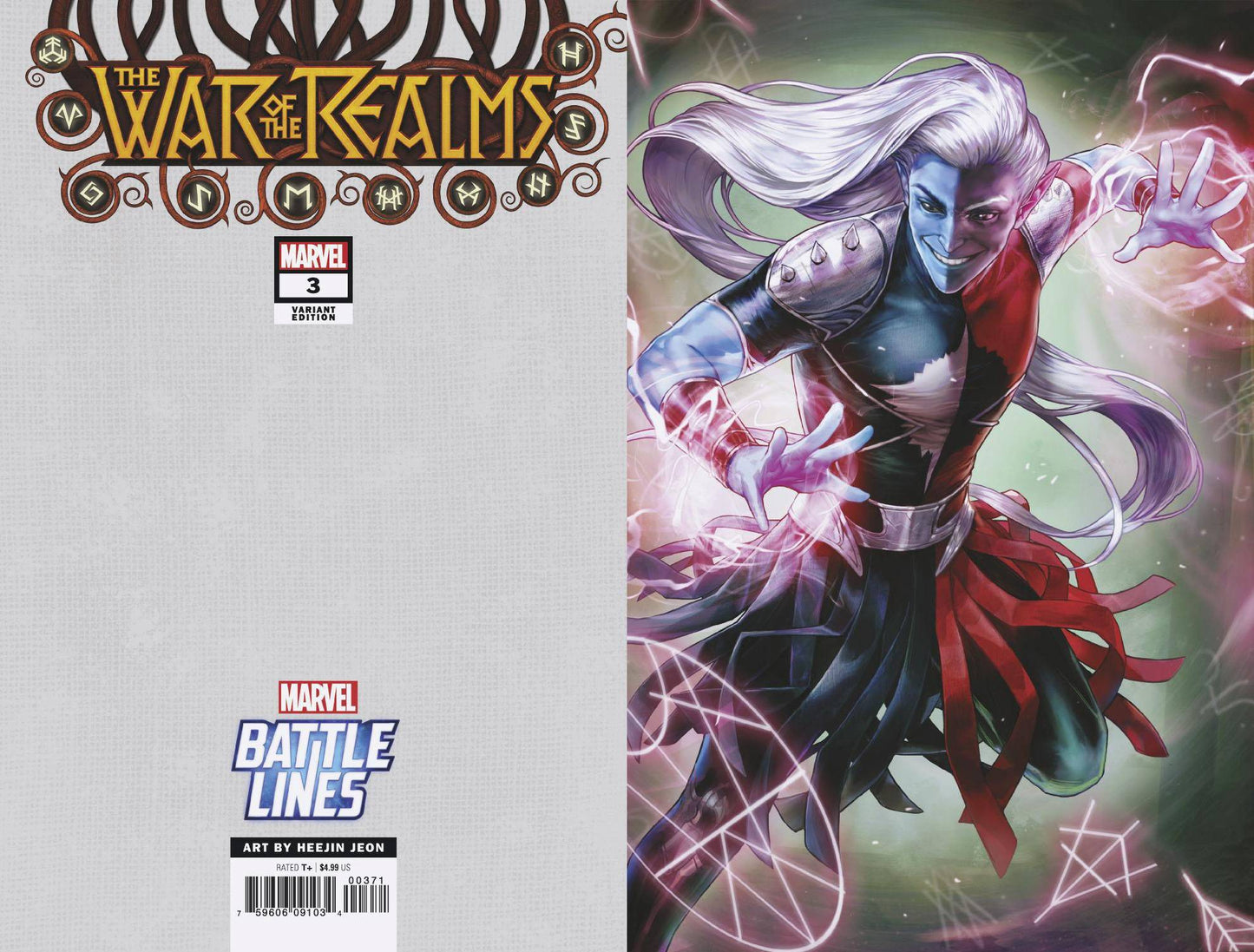 MARVEL COMICS MARVEL COMICS WAR OF REALMS #3 (OF 6) HEEJIN JEON MARVEL BATTLE LINES VAR
