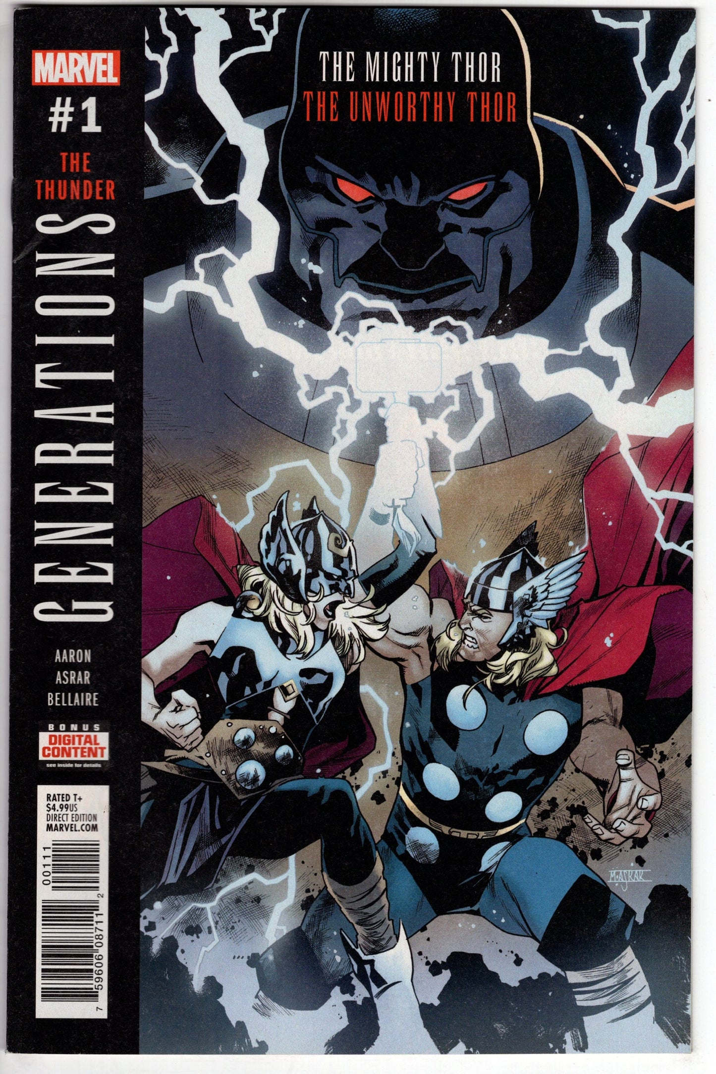 MARVEL COMICS VF+ GENERATIONS UNWORTHY THOR & MIGHTY THOR #1