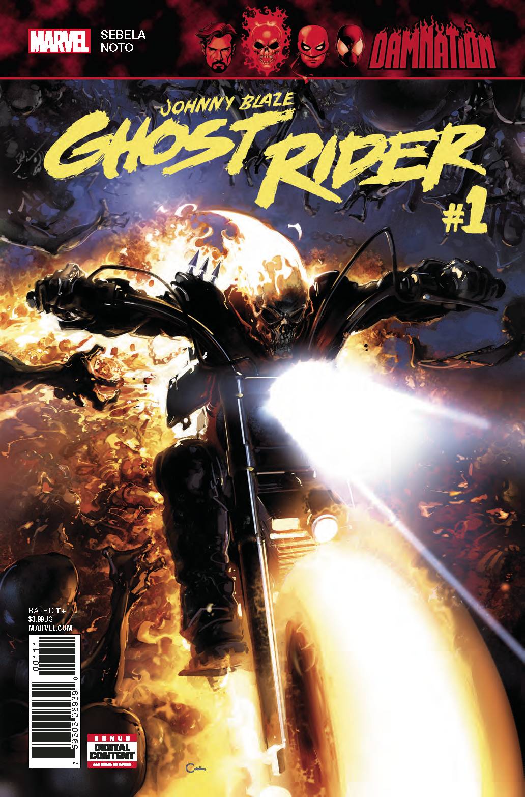 MARVEL COMICS VF/NM DAMNATION JOHNNY BLAZE GHOST RIDER #1 LEG