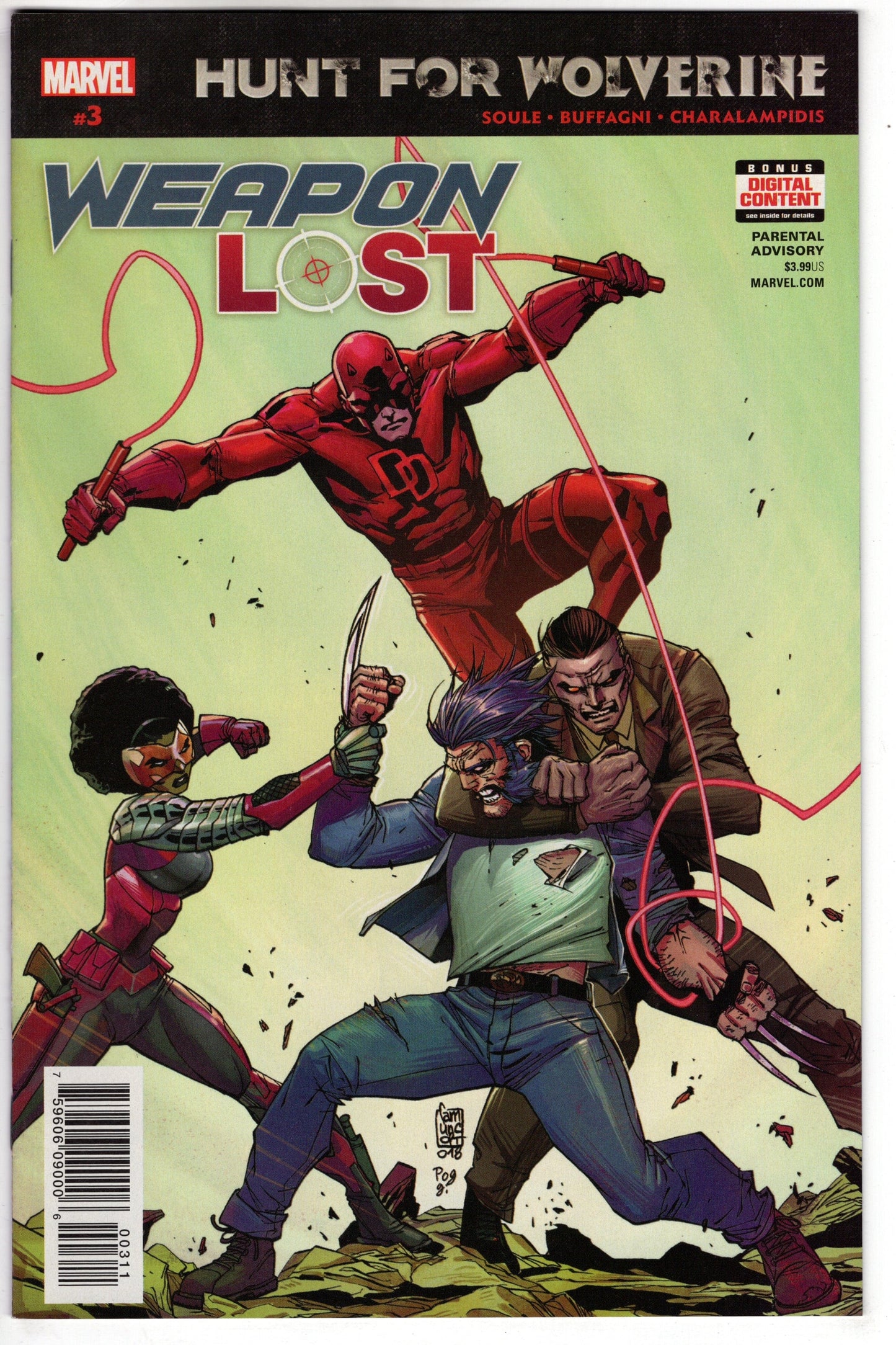 MARVEL COMICS VF/NM HUNT FOR WOLVERINE WEAPON LOST #3 (OF 4)