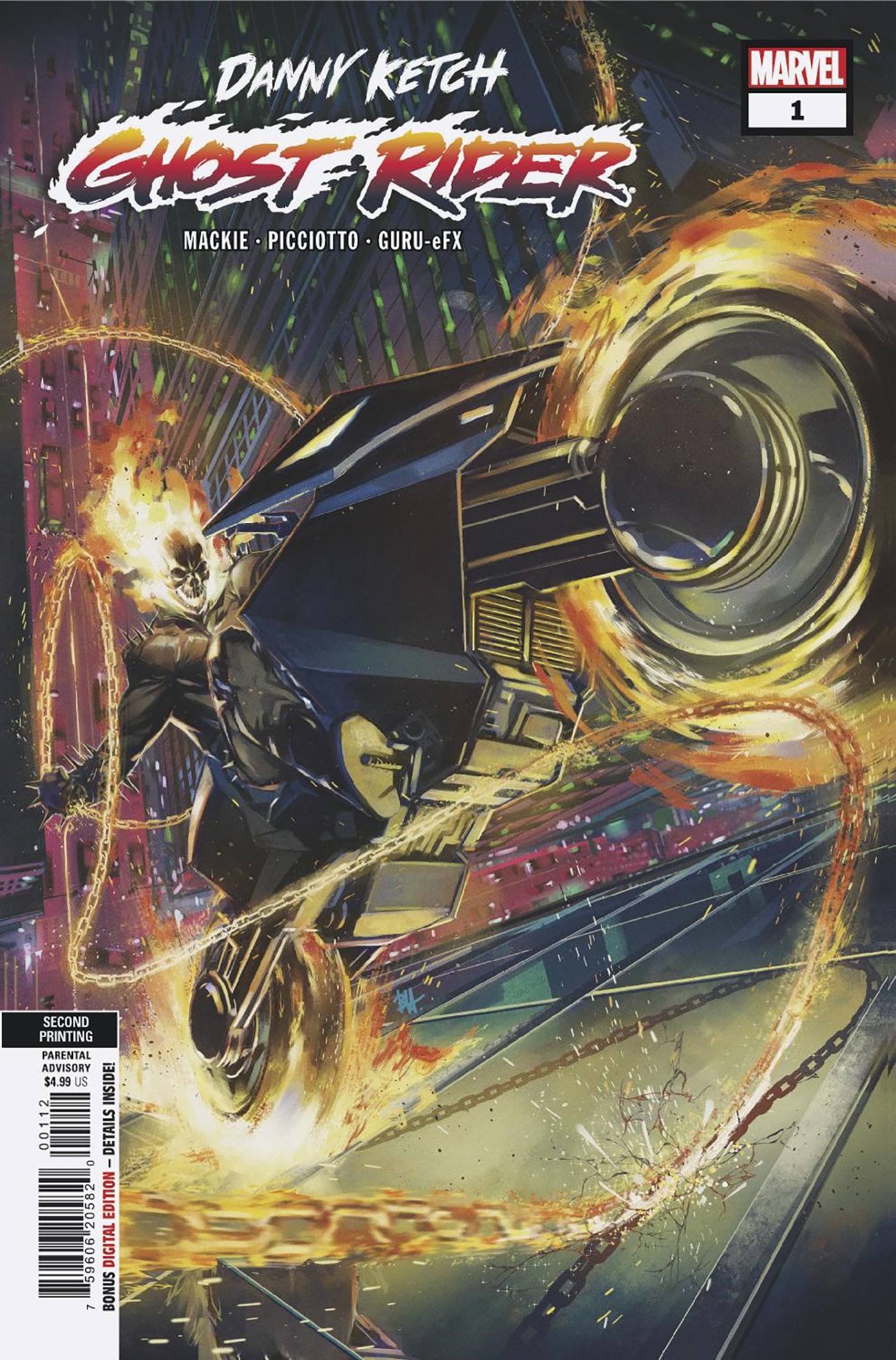 MARVEL PRH COMIC BOOK DANNY KETCH GHOST RIDER #1 (OF 5) 2ND PTG BEN HARVEY VAR