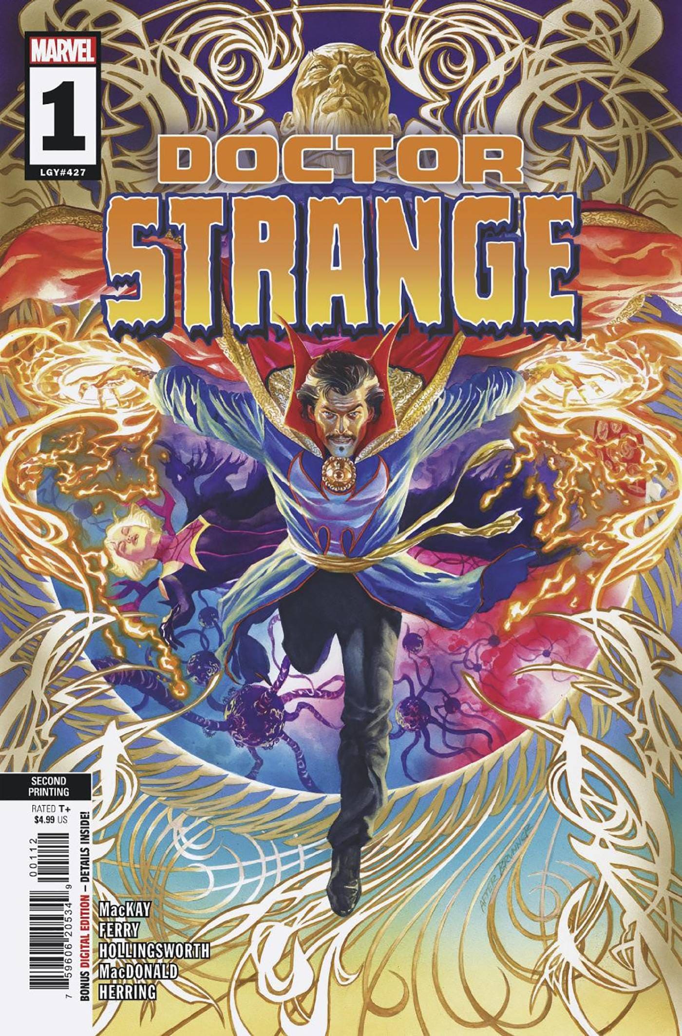 MARVEL PRH COMIC BOOK DOCTOR STRANGE #1 2ND PTG ALEX ROSS VAR