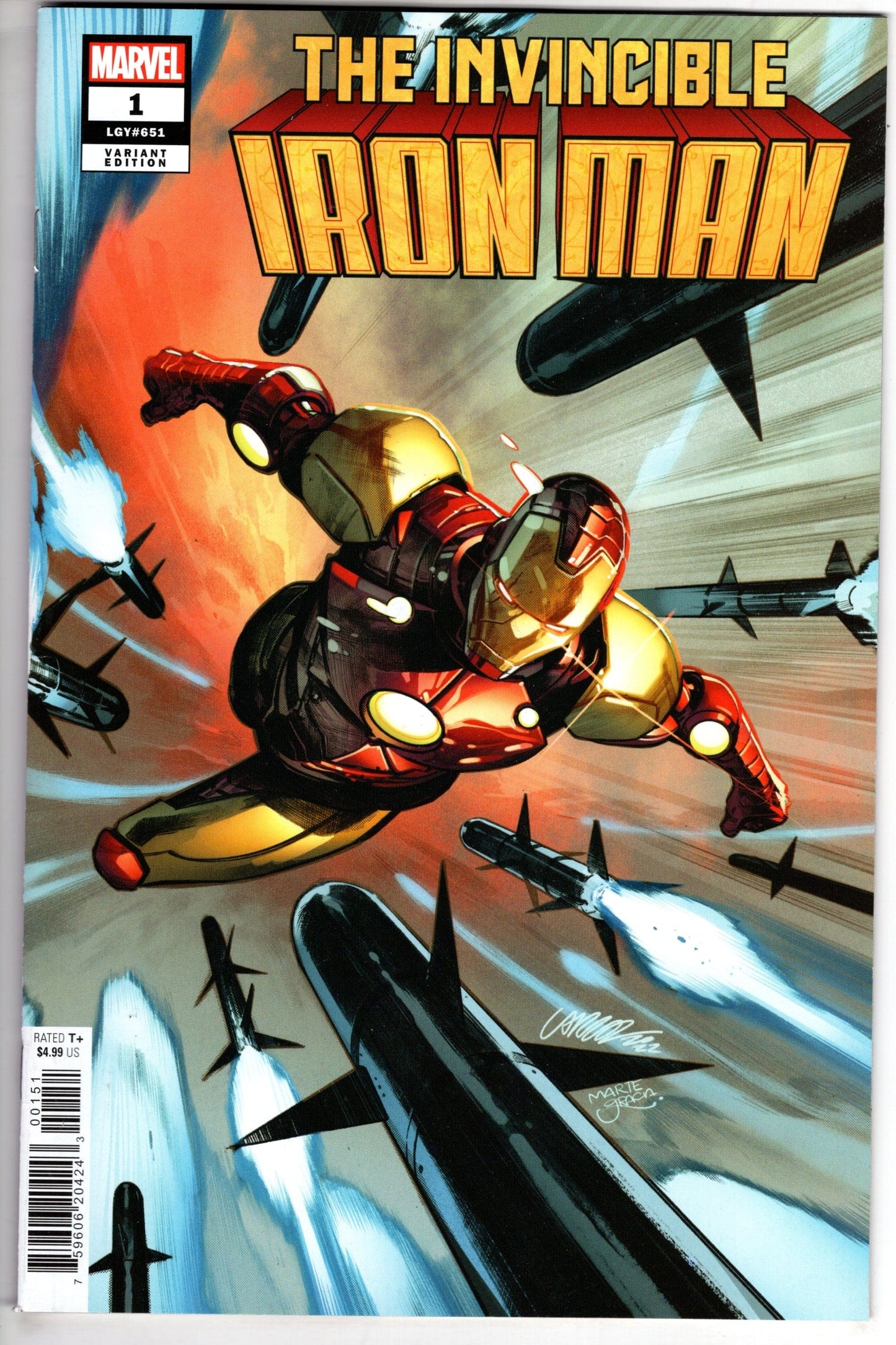 MARVEL PRH COMIC BOOK INVINCIBLE IRON MAN #1 VARIANT