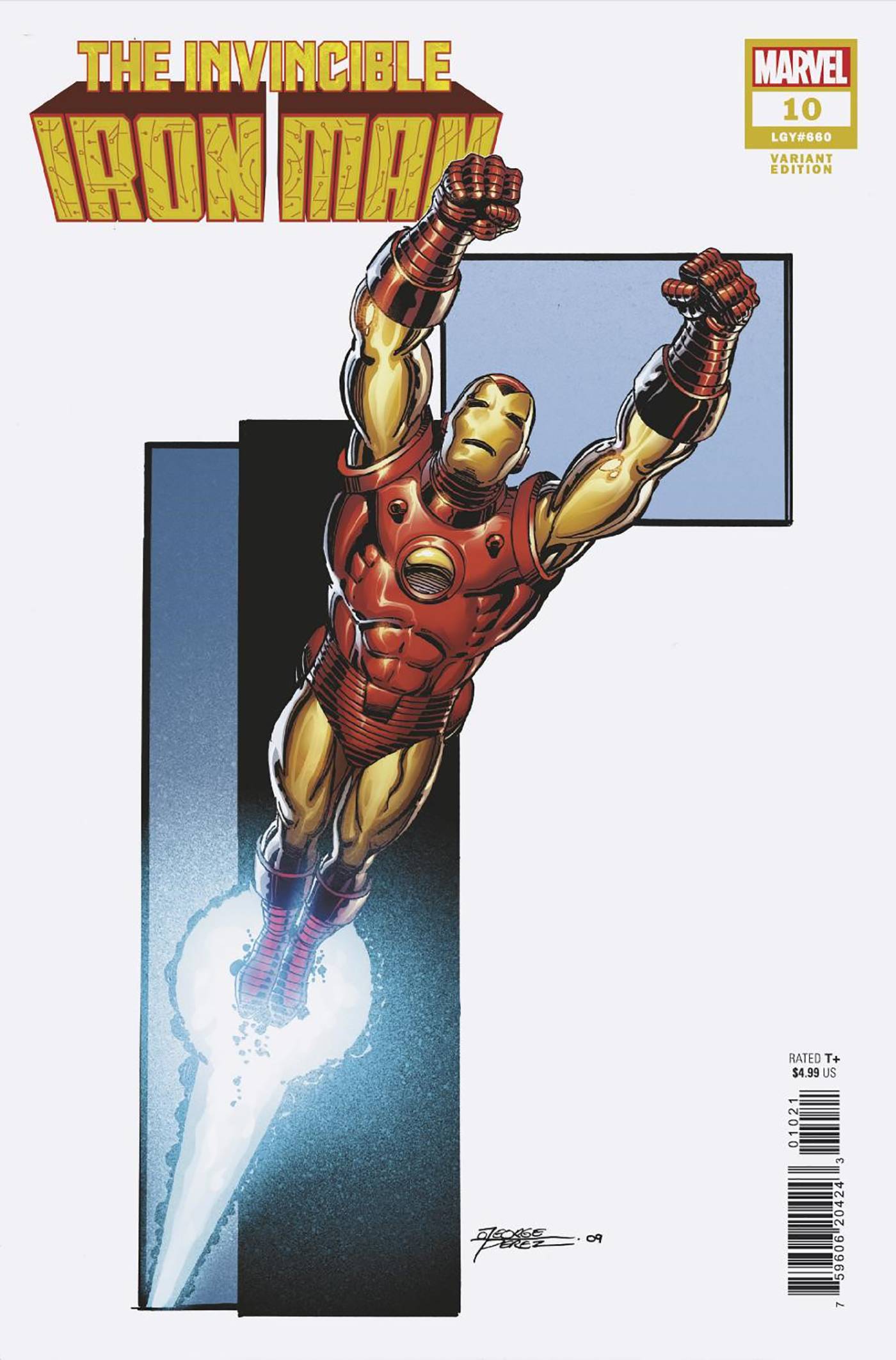 MARVEL PRH COMIC BOOK INVINCIBLE IRON MAN #10 GEORGE PEREZ VAR