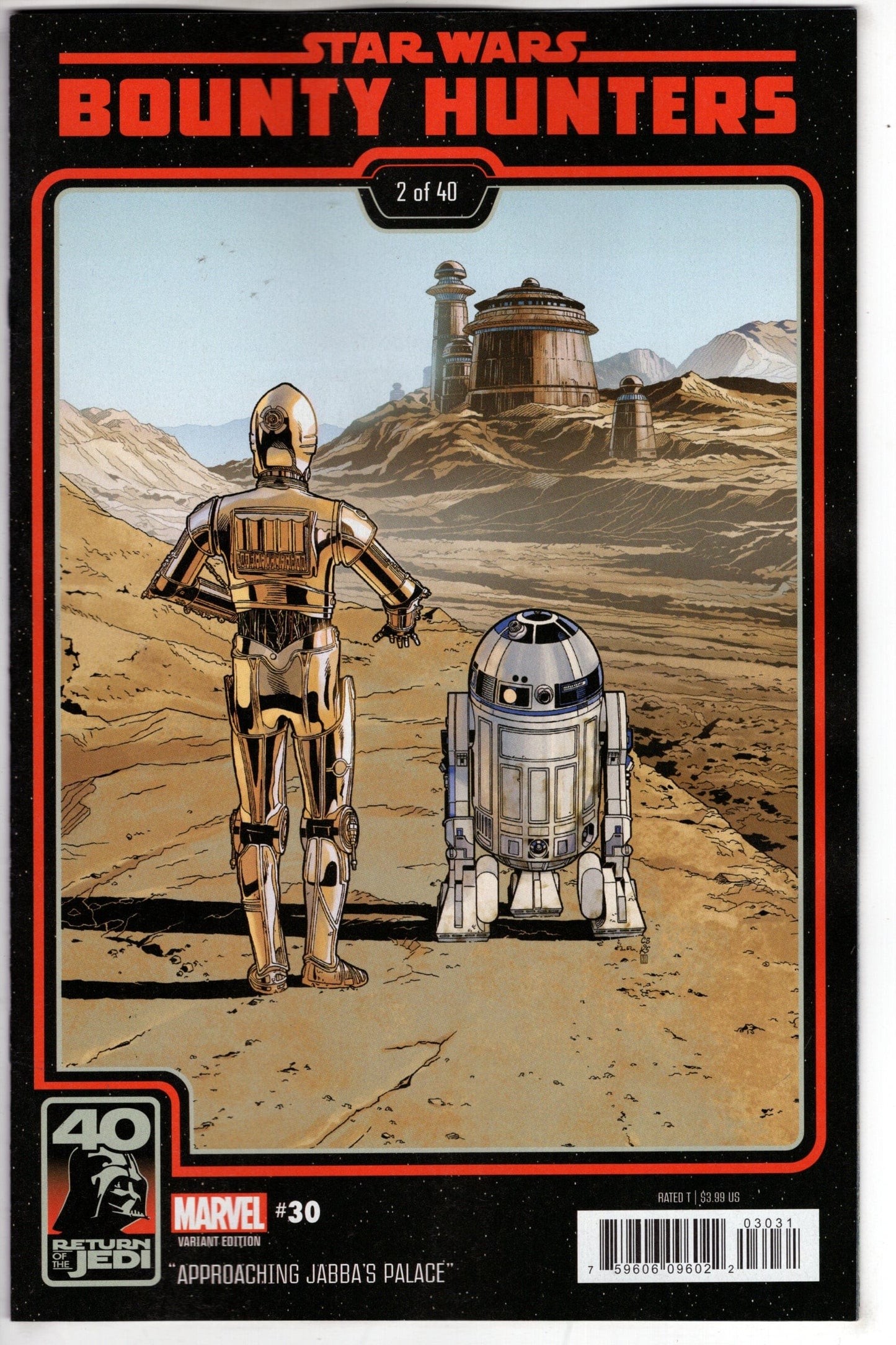 MARVEL PRH COMIC BOOK STAR WARS BOUNTY HUNTERS #30 RETURN JEDI 40TH ANNIV Variant