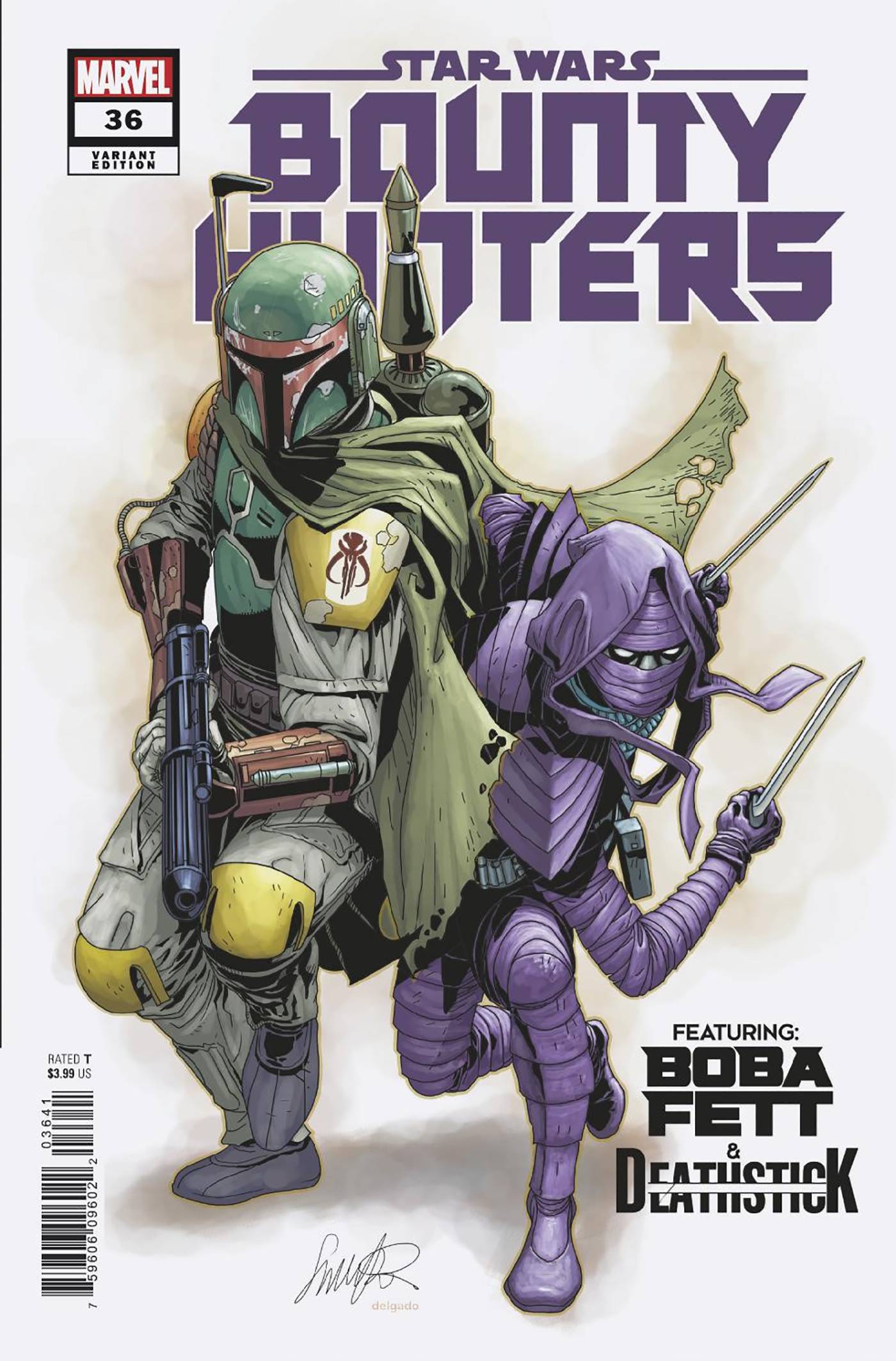 MARVEL PRH COMIC BOOK STAR WARS BOUNTY HUNTERS #36 LAROCCA BOBA FETT DEATH STICK V