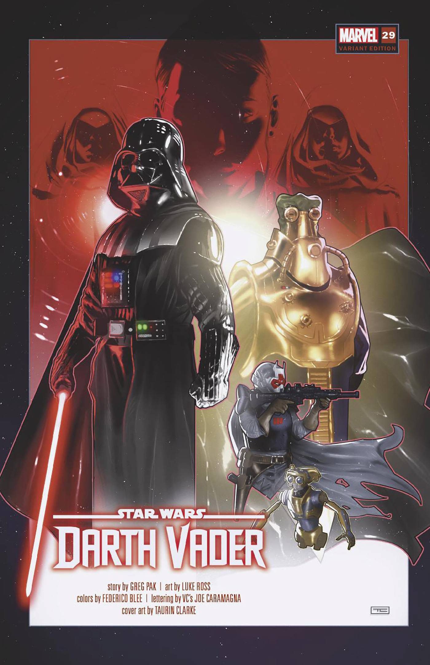 MARVEL PRH COMIC BOOK STAR WARS DARTH VADER #29 CLARKE REVELATIONS VARIANT