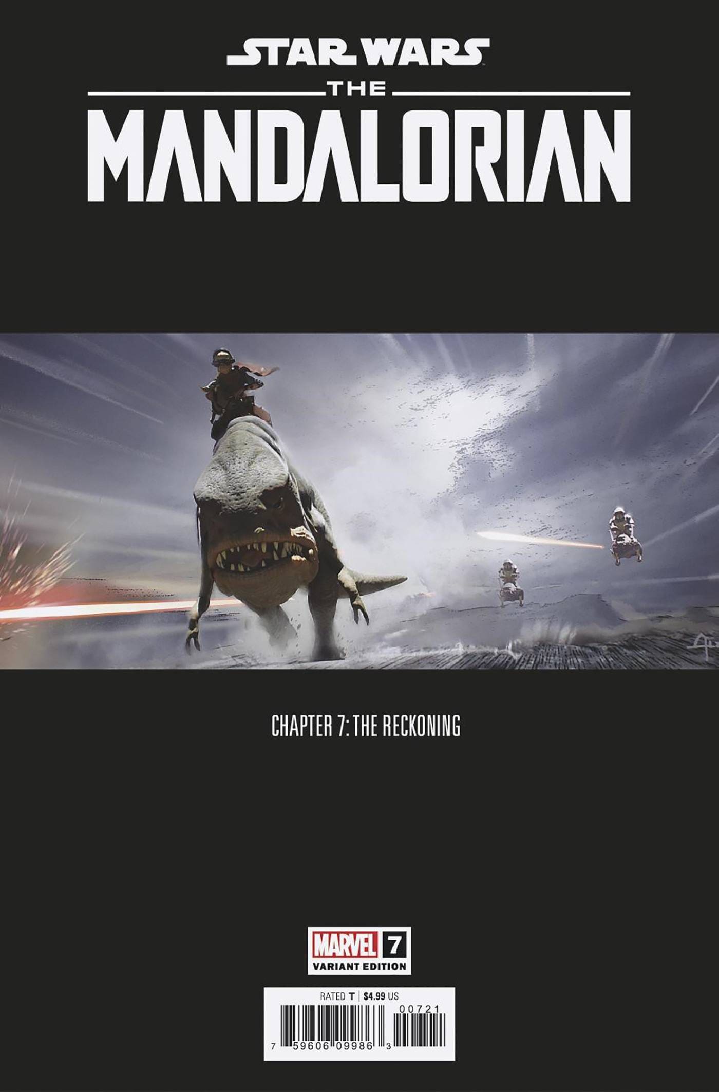 MARVEL PRH COMIC BOOK STAR WARS MANDALORIAN #7 CONCEPT ART Variant