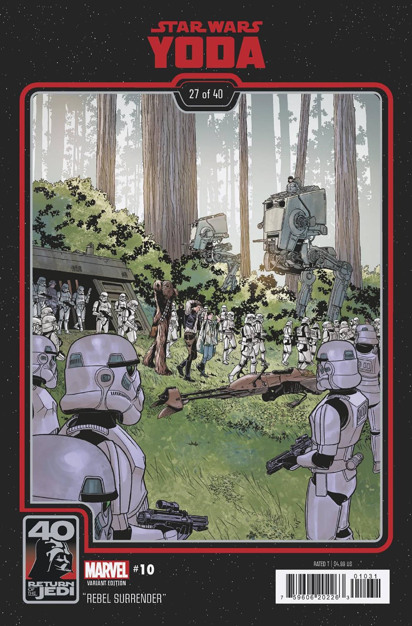MARVEL PRH COMIC BOOK STAR WARS YODA #10 CHRIS SPROUSE RETURN JEDI 40TH ANNIV VAR