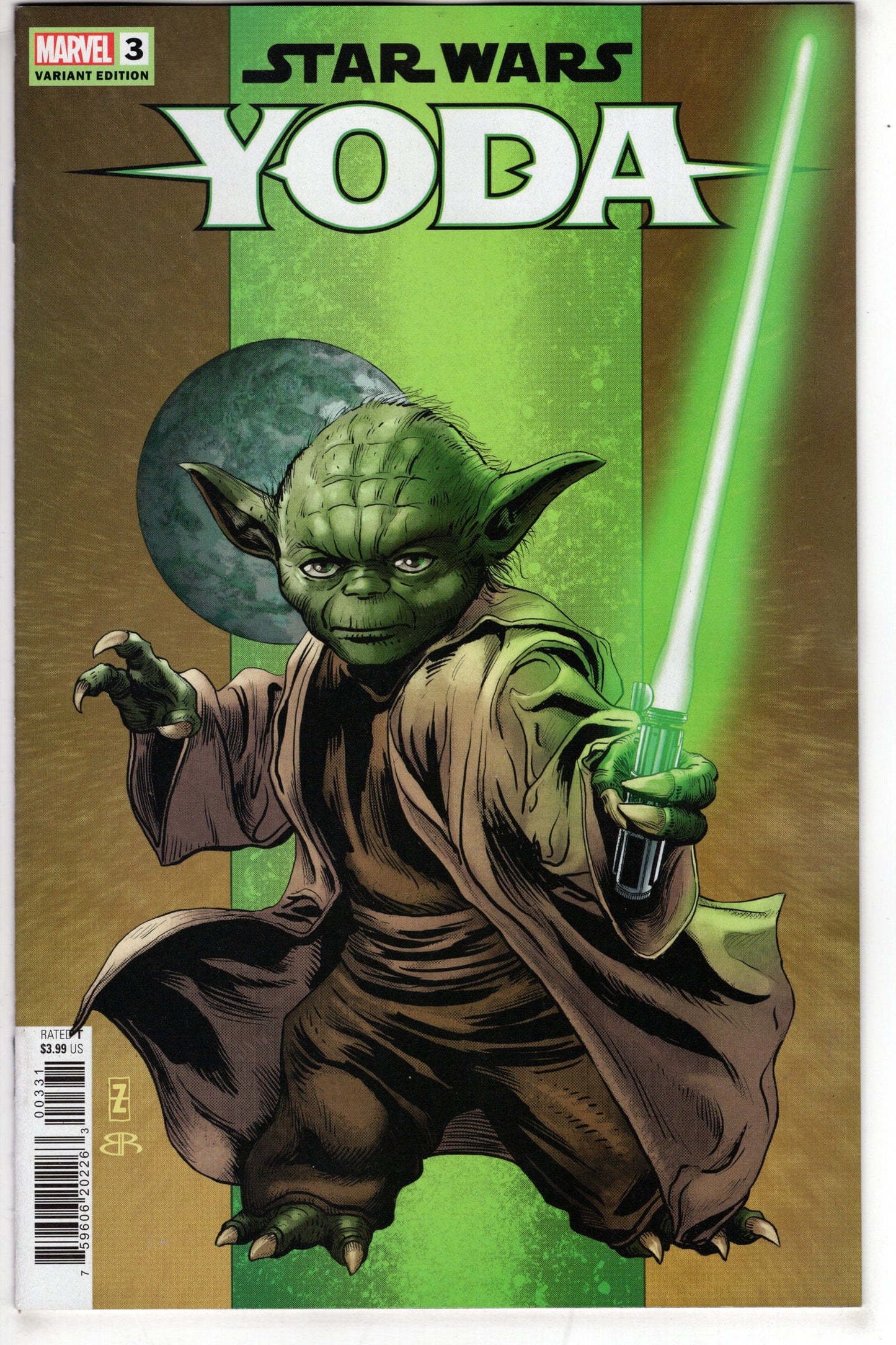 MARVEL PRH COMIC BOOK STAR WARS YODA #3 25 COPY INCV ZIRCHER VAR