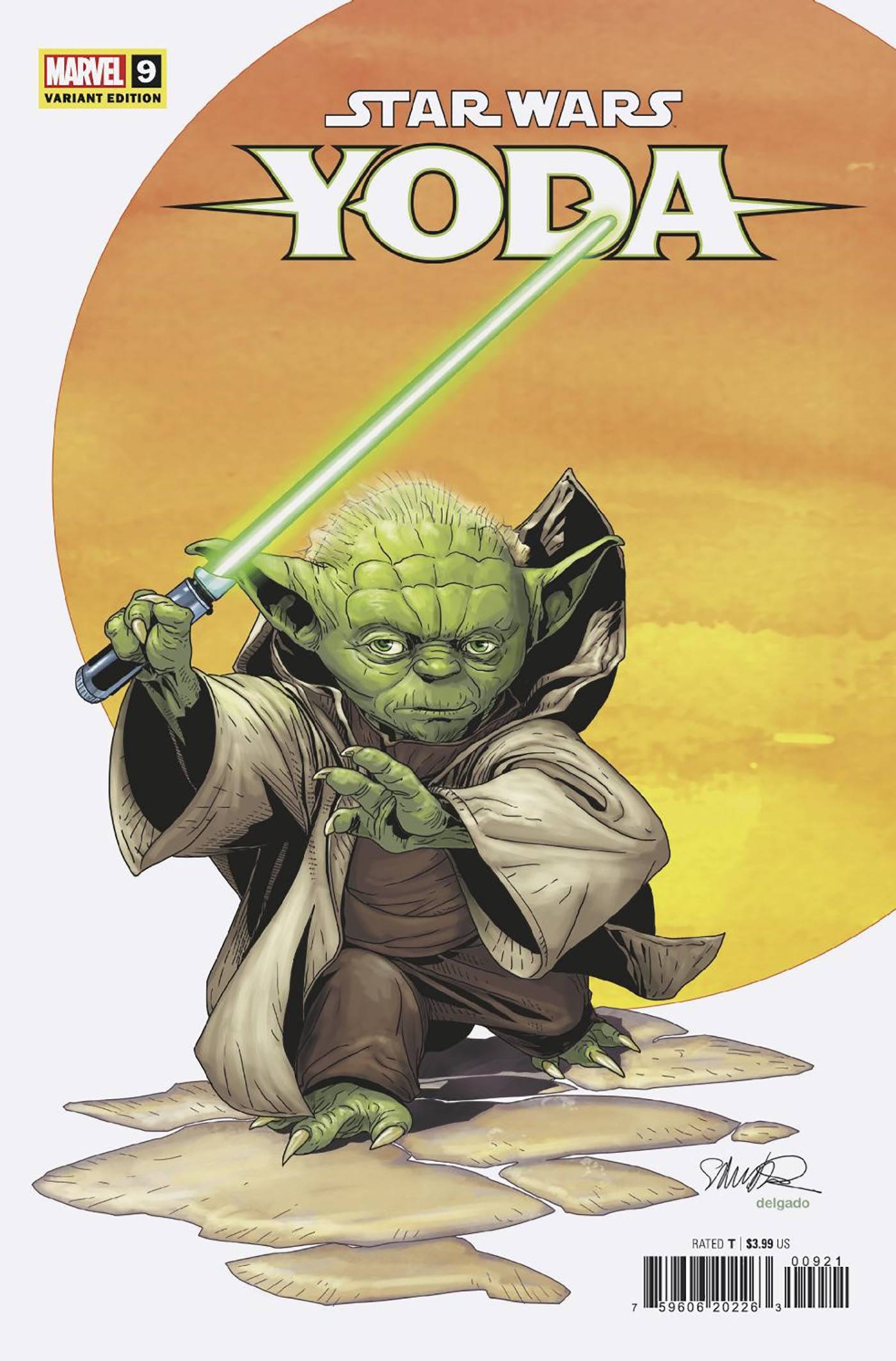 MARVEL PRH COMIC BOOK STAR WARS YODA #9 SALVADOR LAROCCA VAR