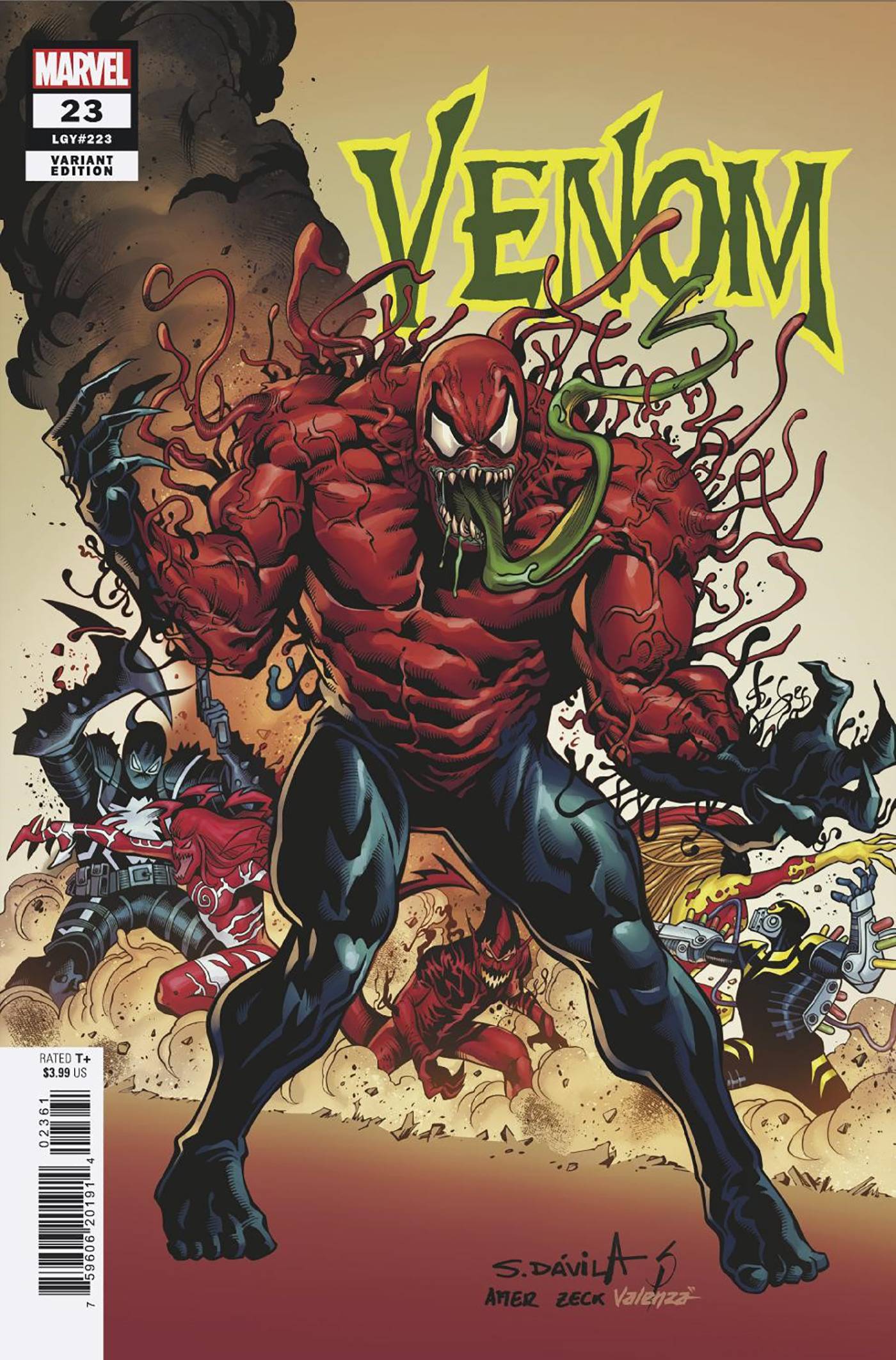 MARVEL PRH COMIC BOOK VENOM #23 SERGIO DAVILA HOMAGE VAR